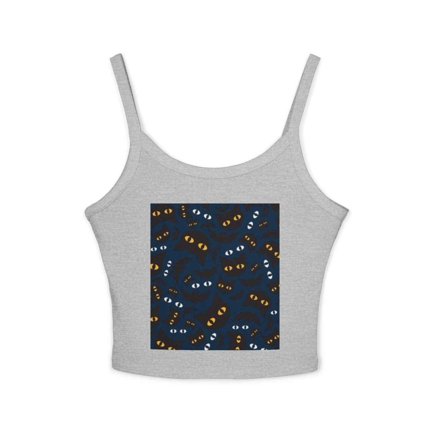 Playful Cat Eyes Spaghetti Strap Tank Top for Cat Lovers