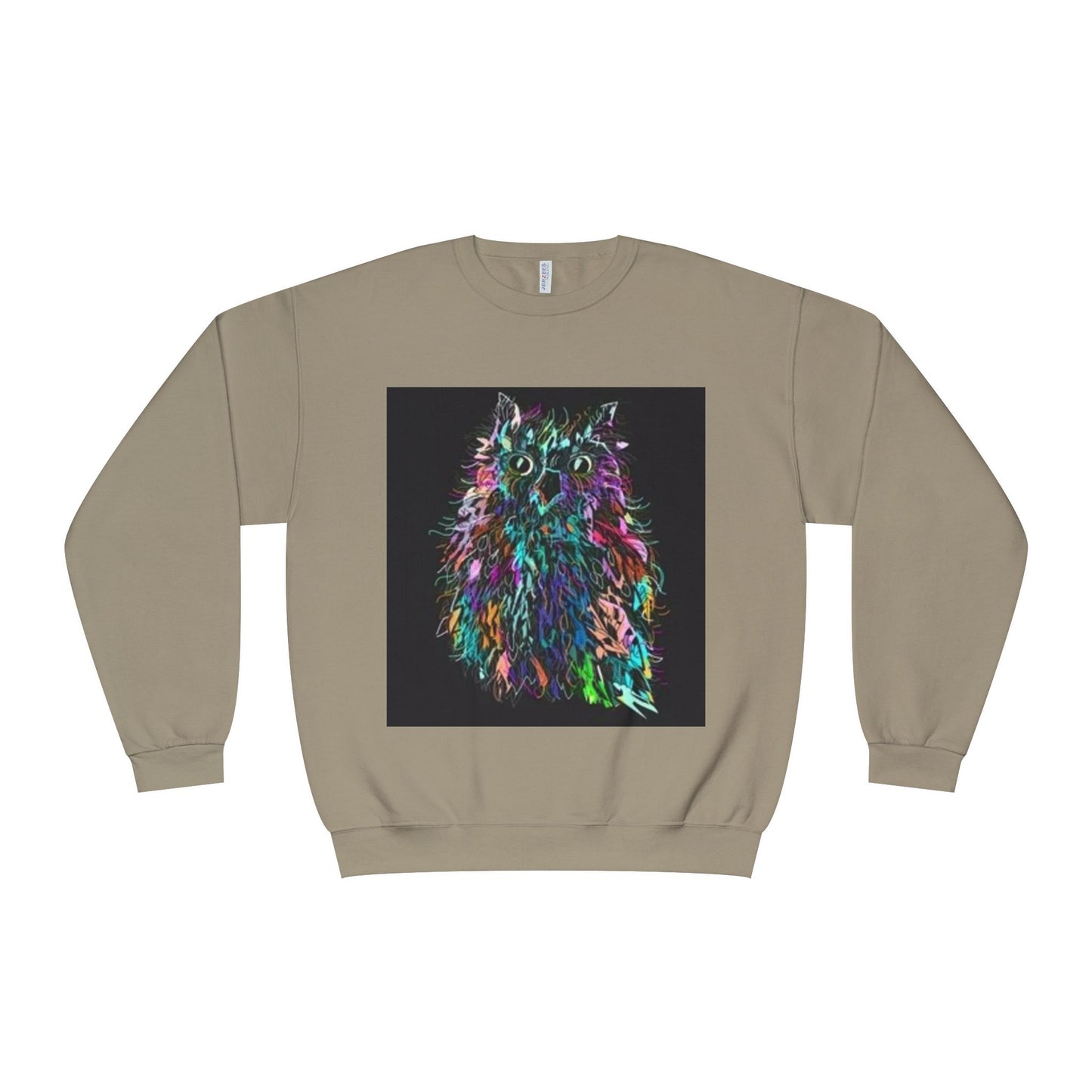 Colorful Cat Graphic Unisex Crewneck Sweatshirt