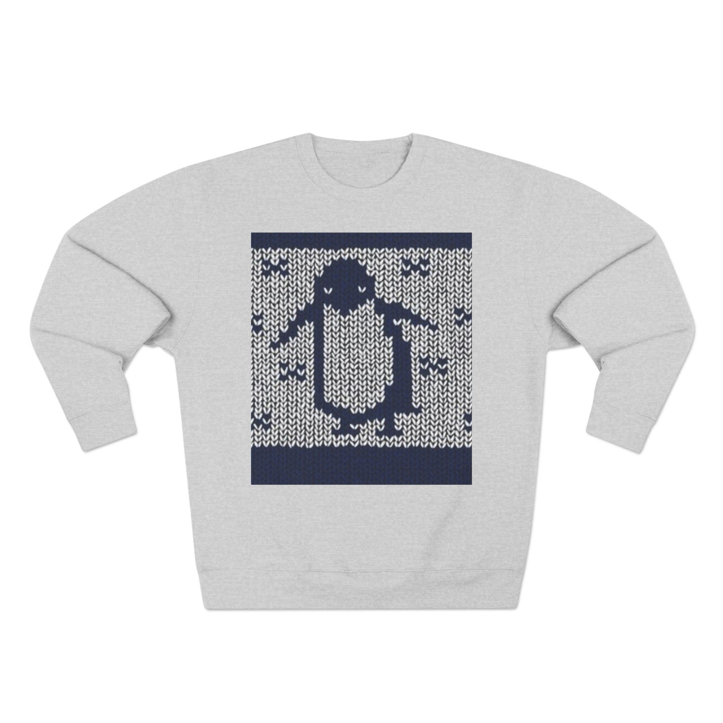Cozy Penguin Knit Design Unisex Crewneck Sweatshirt
