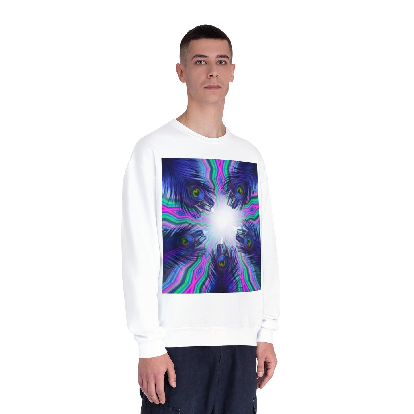 Psychedelic Art Crewneck Sweatshirt - Unisex Vibrant Graphic Sweatshirt