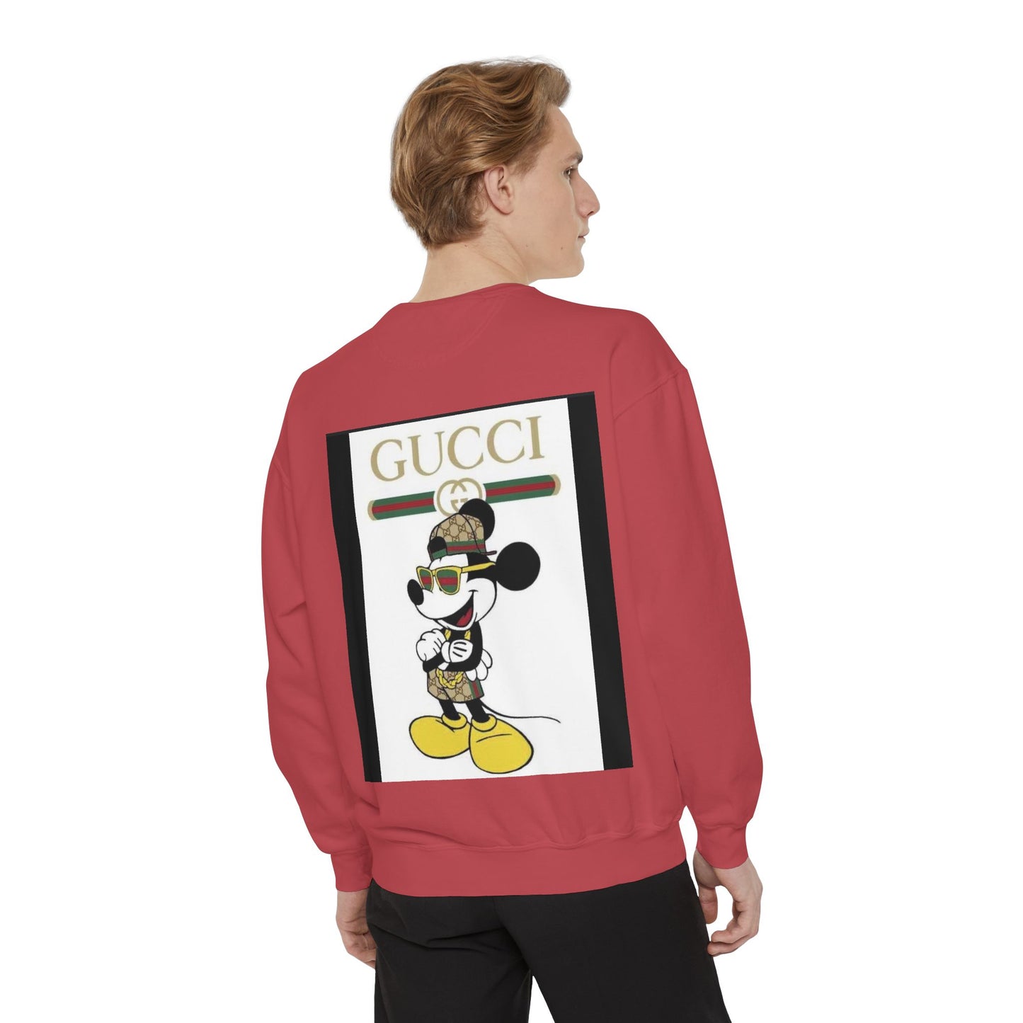 Mickey Mouse Gucci Streetwear Sweatshirt - Unisex Garment-Dyed
