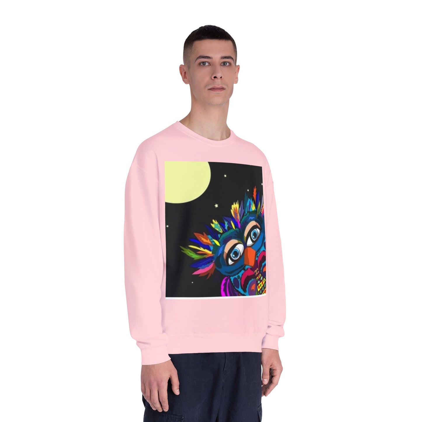 Colorful Night Owl Crewneck Sweatshirt - Unisex NuBlend® Sweatshirt