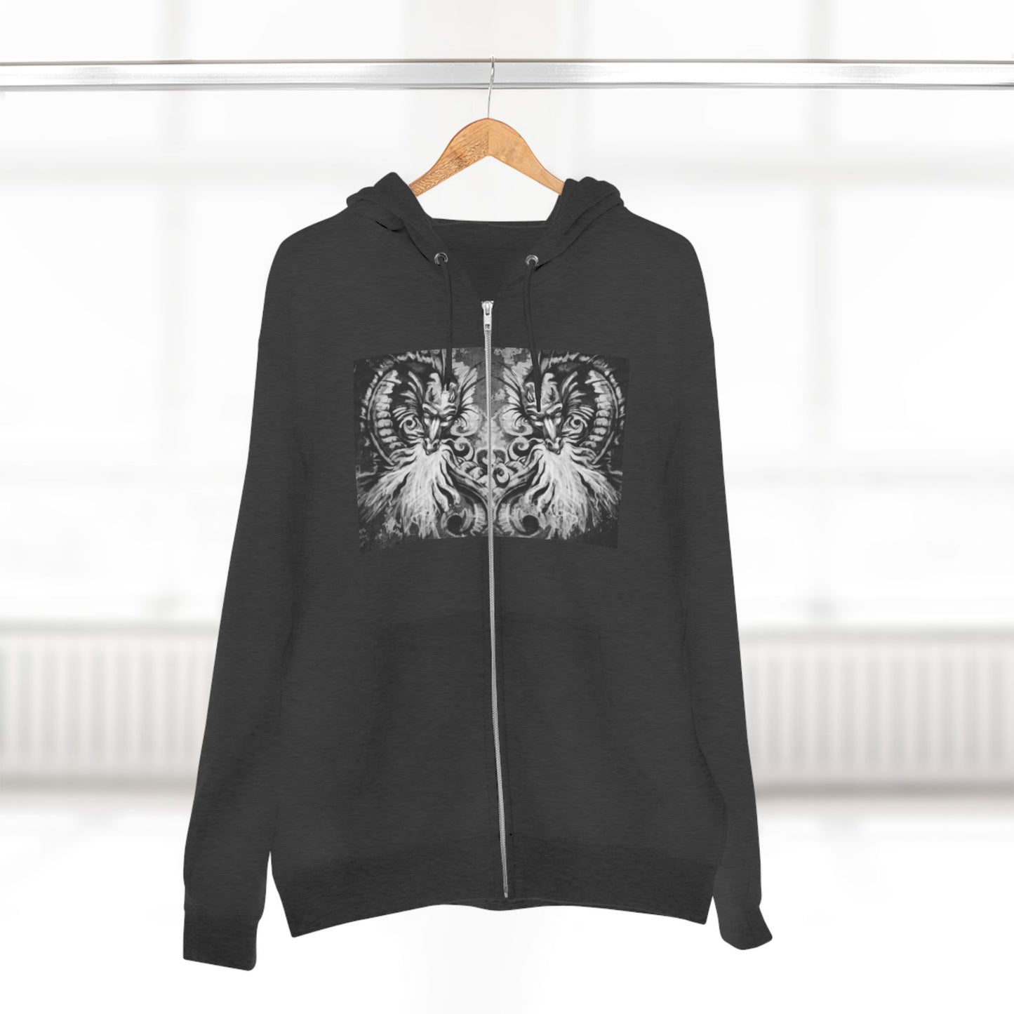 Colorful Artistic Unisex Zip Hoodie - Vibrant Design for Creative Souls