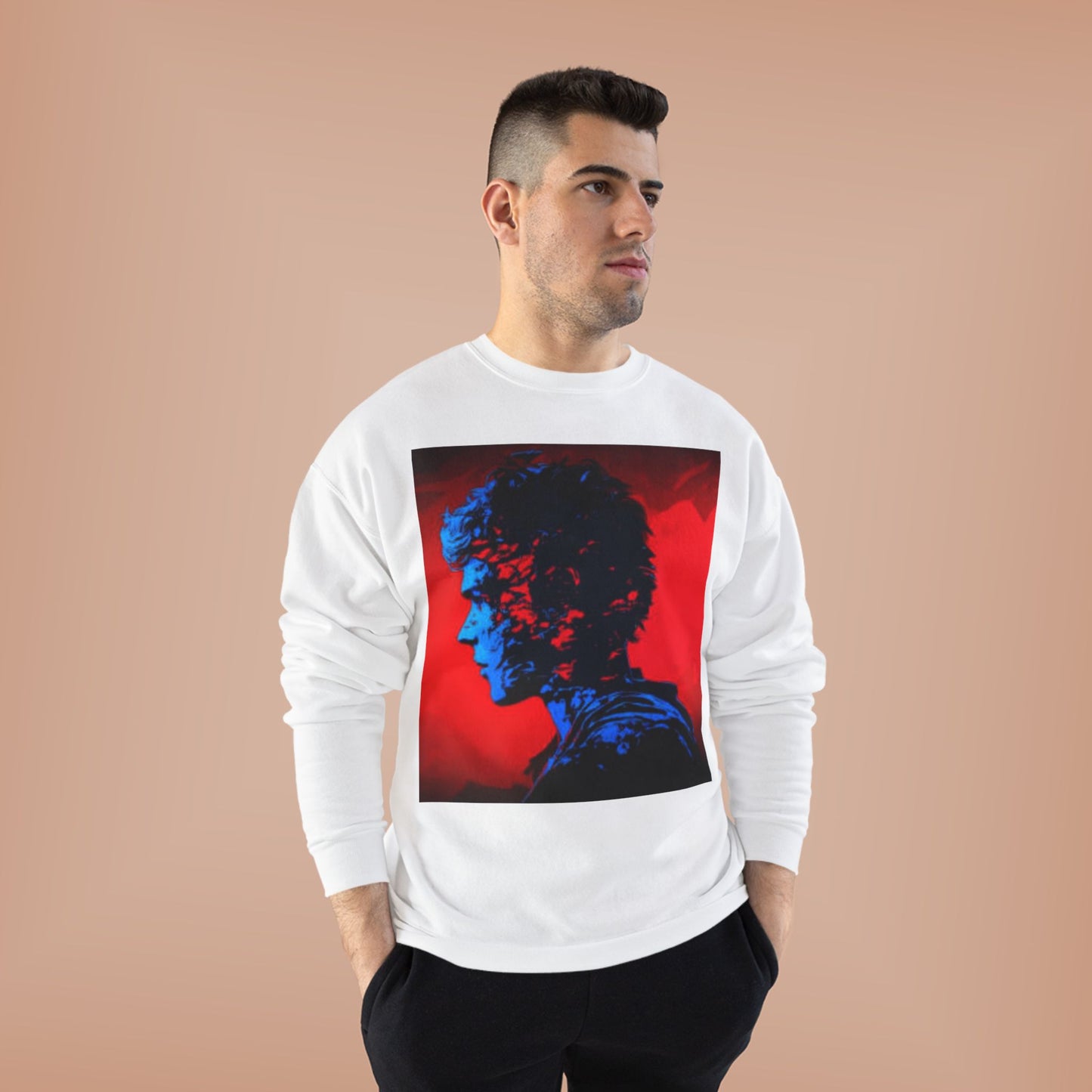 Vibrant Unisex EcoSmart® Crewneck Sweatshirt - Artistic Profile Design