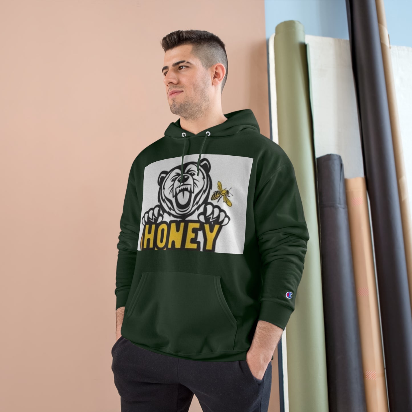 Honey Bear Champion Hoodie - Fun & Cozy Streetwear