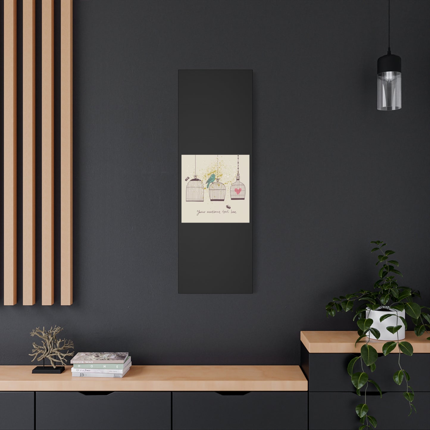 Whimsical Birdcage Canvas Wall Art - Personalized Home Decor