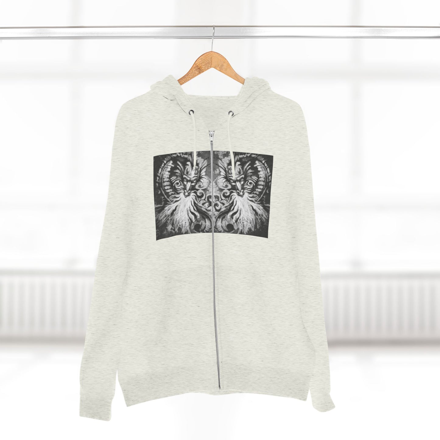 Colorful Artistic Unisex Zip Hoodie - Vibrant Design for Creative Souls