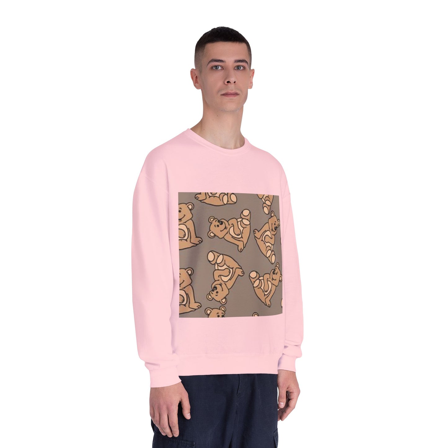 Cozy Bear Print Crewneck Sweatshirt - Perfect for Animal Lovers & Casual Comfort
