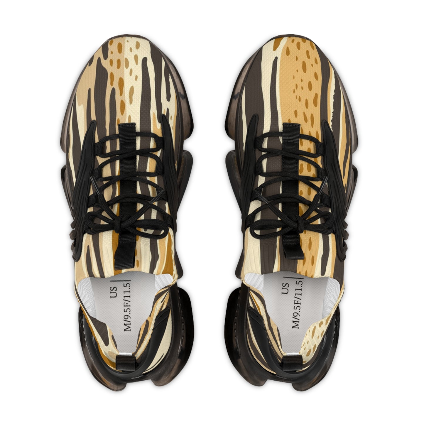 Men's Wild Animal Print Mesh Sneakers - Lightweight, Trendy Footwear for Casual Style