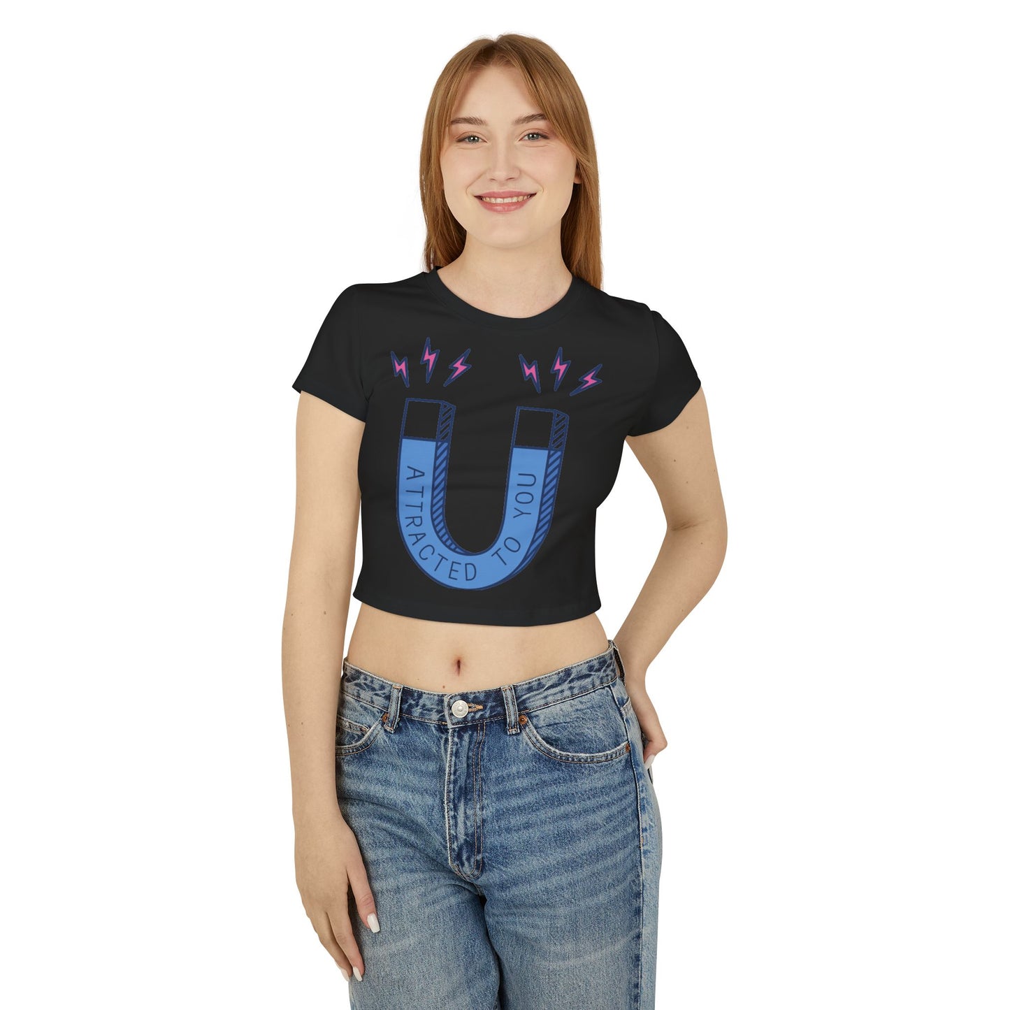 Attracted to You Women's Baby Tee - Cute Graphic T-Shirt for Casual Outfits