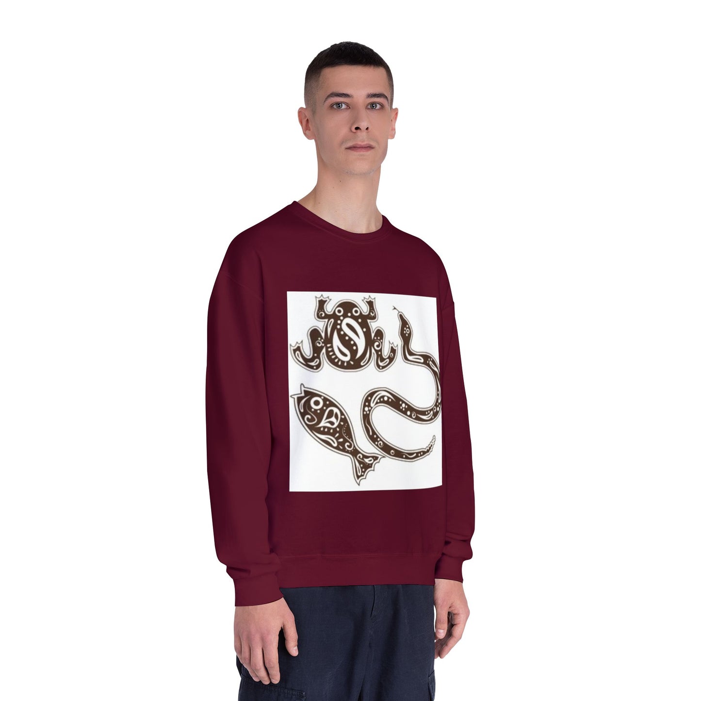 Whimsical Marine Life Unisex Crewneck Sweatshirt - Cozy Ocean-Inspired Apparel