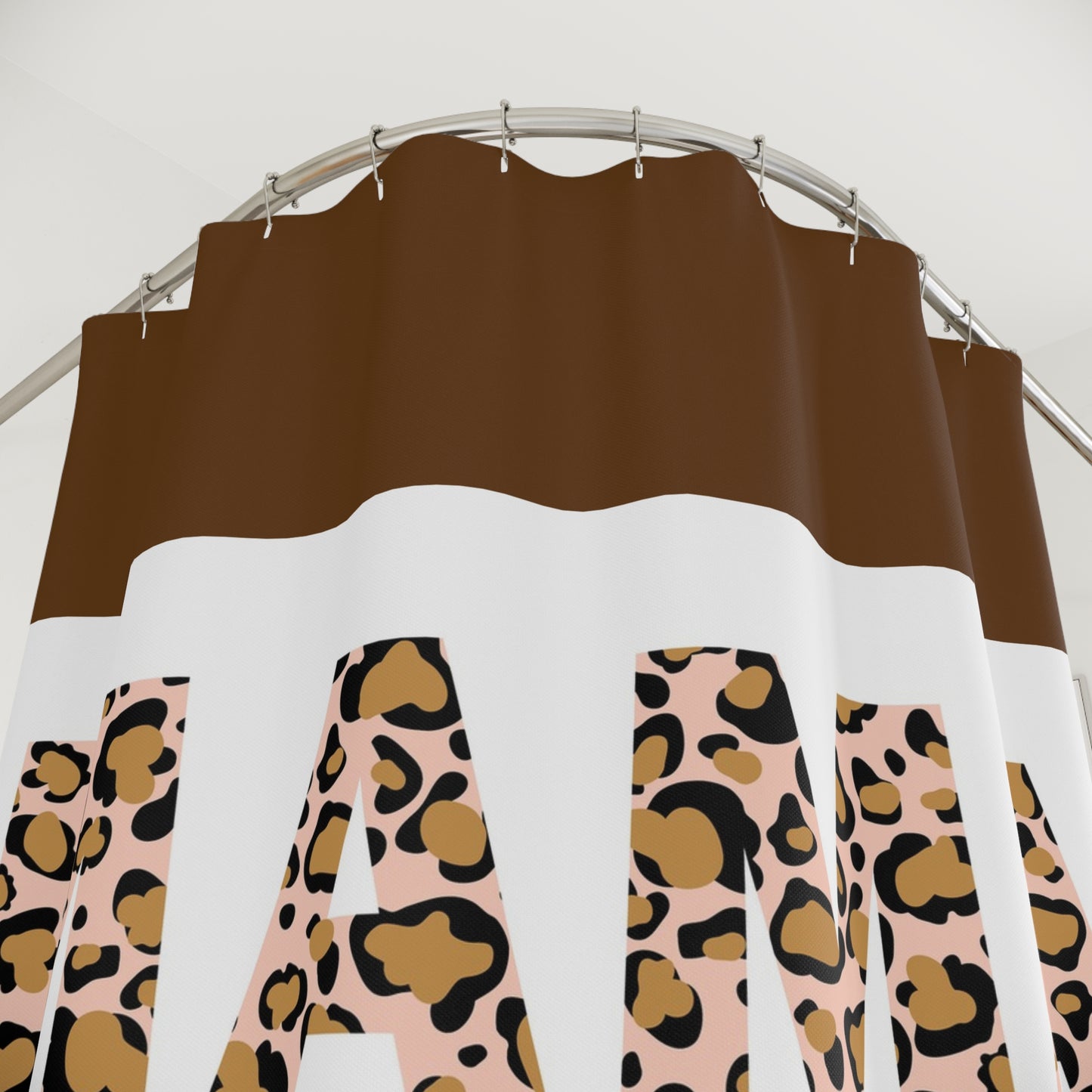 Mama's Girl Leopard Print Shower Curtain - Stylish Home Décor for Moms