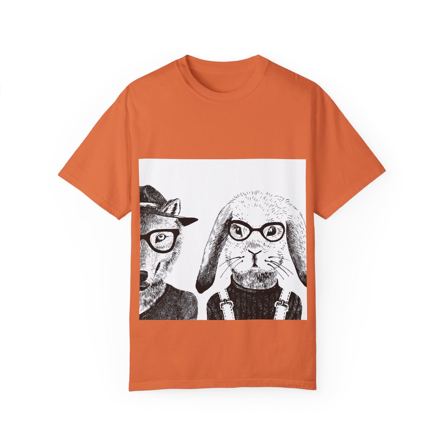 Whimsical Animals Graphic T-Shirt - Cool Fox & Panda Design
