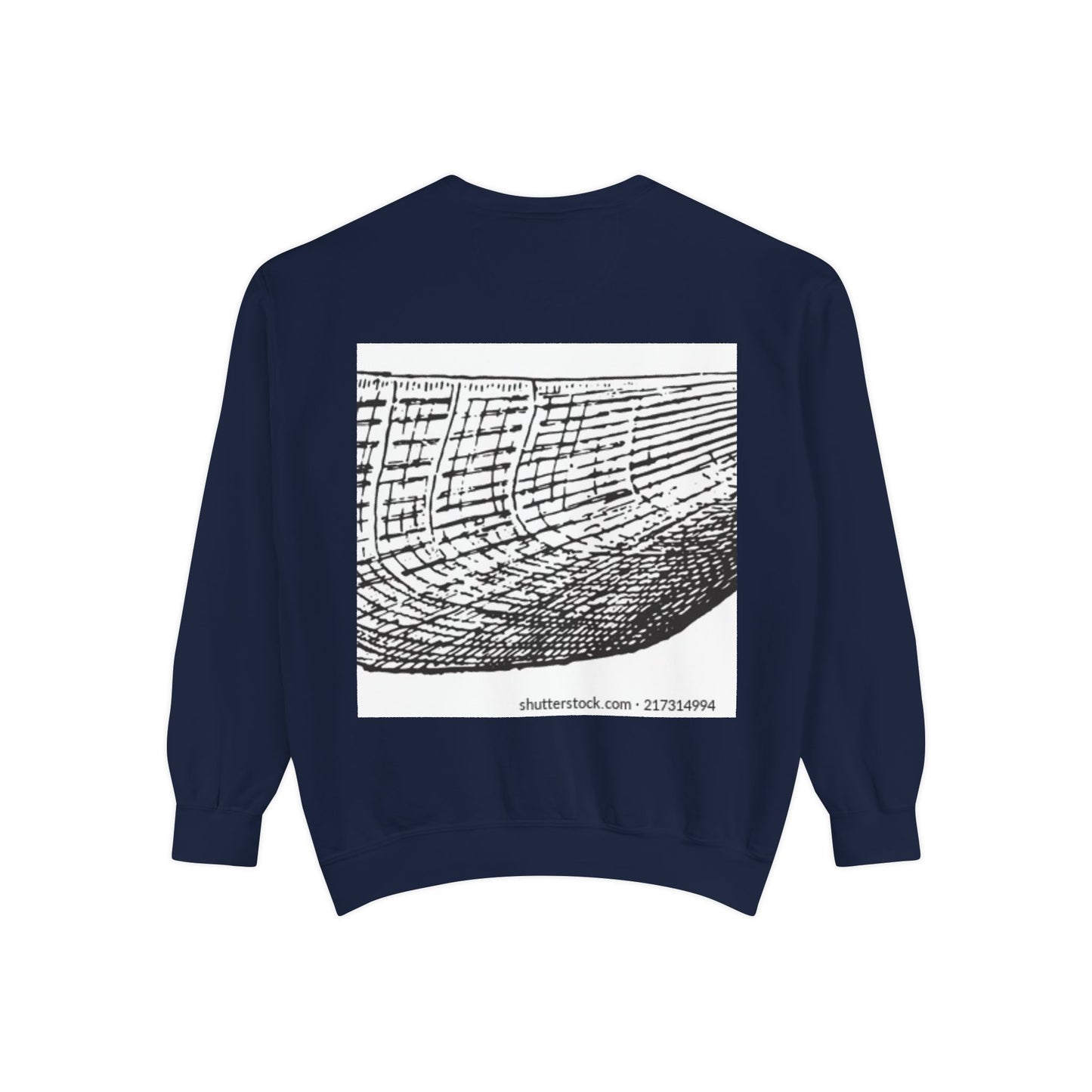 Graphic Unisex Garment-Dyed Sweatshirt | Nautical Design for Ocean Lovers