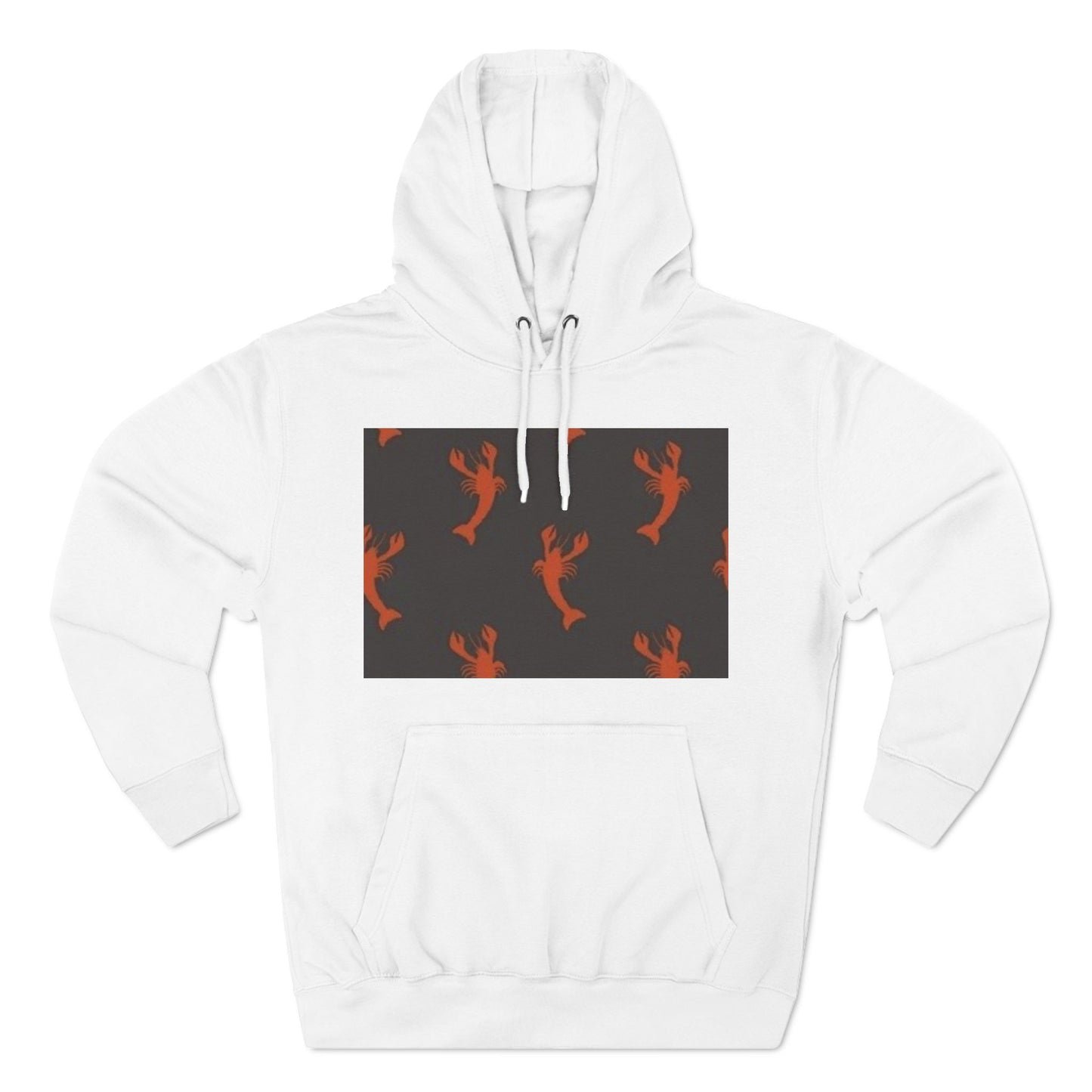 Lobster Print Fleece Hoodie - Perfect for Seafood Lovers