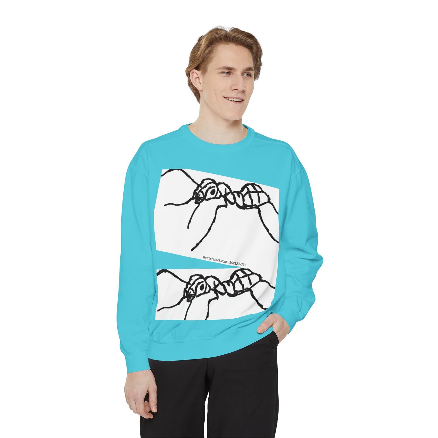 Ant-Inspired Unisex Garment-Dyed Sweatshirt - Unique Nature Lover Gift