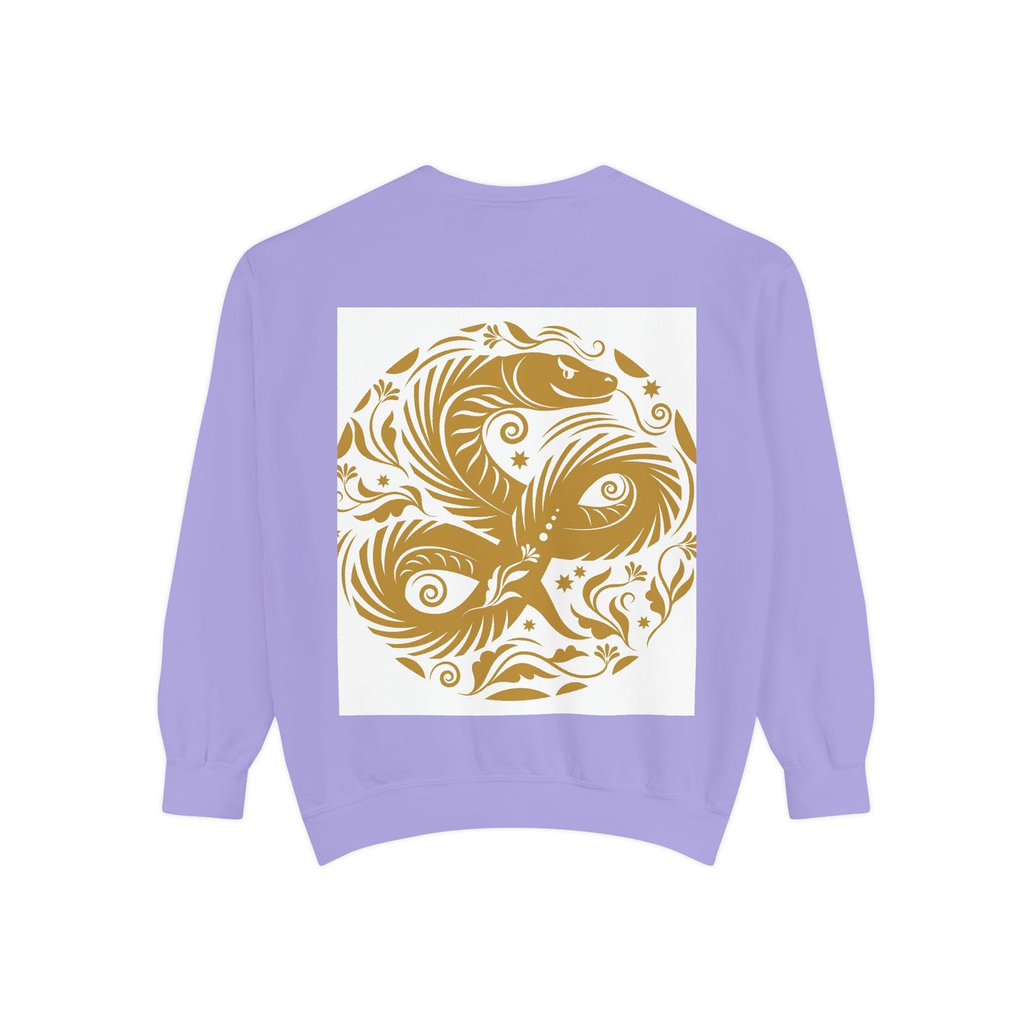 Cultural Vibe Unisex Garment-Dyed Sweatshirt - Tribal Mask & Animal Design
