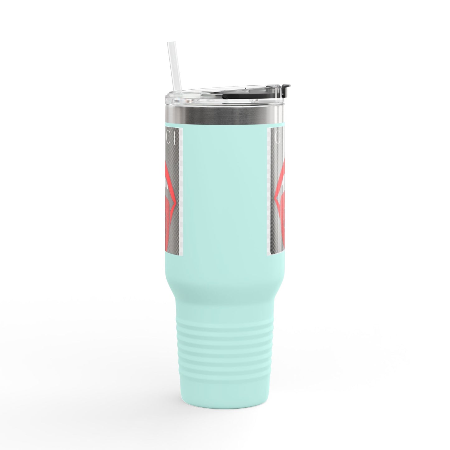 Gucci Style Insulated Travel Mug - 40oz with Iconic Lip Design