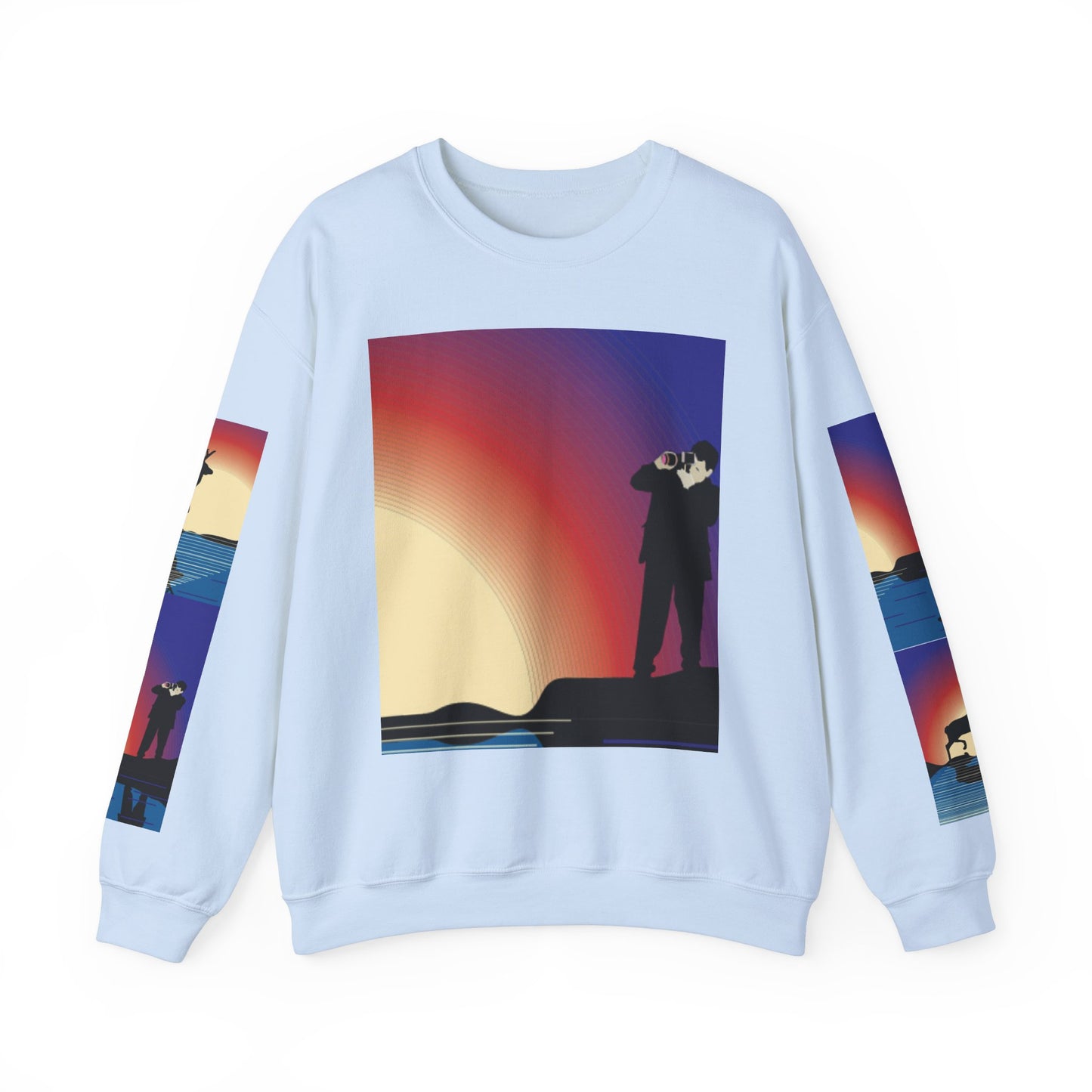 Vibrant Deer Sunset Unisex Crewneck Sweatshirt
