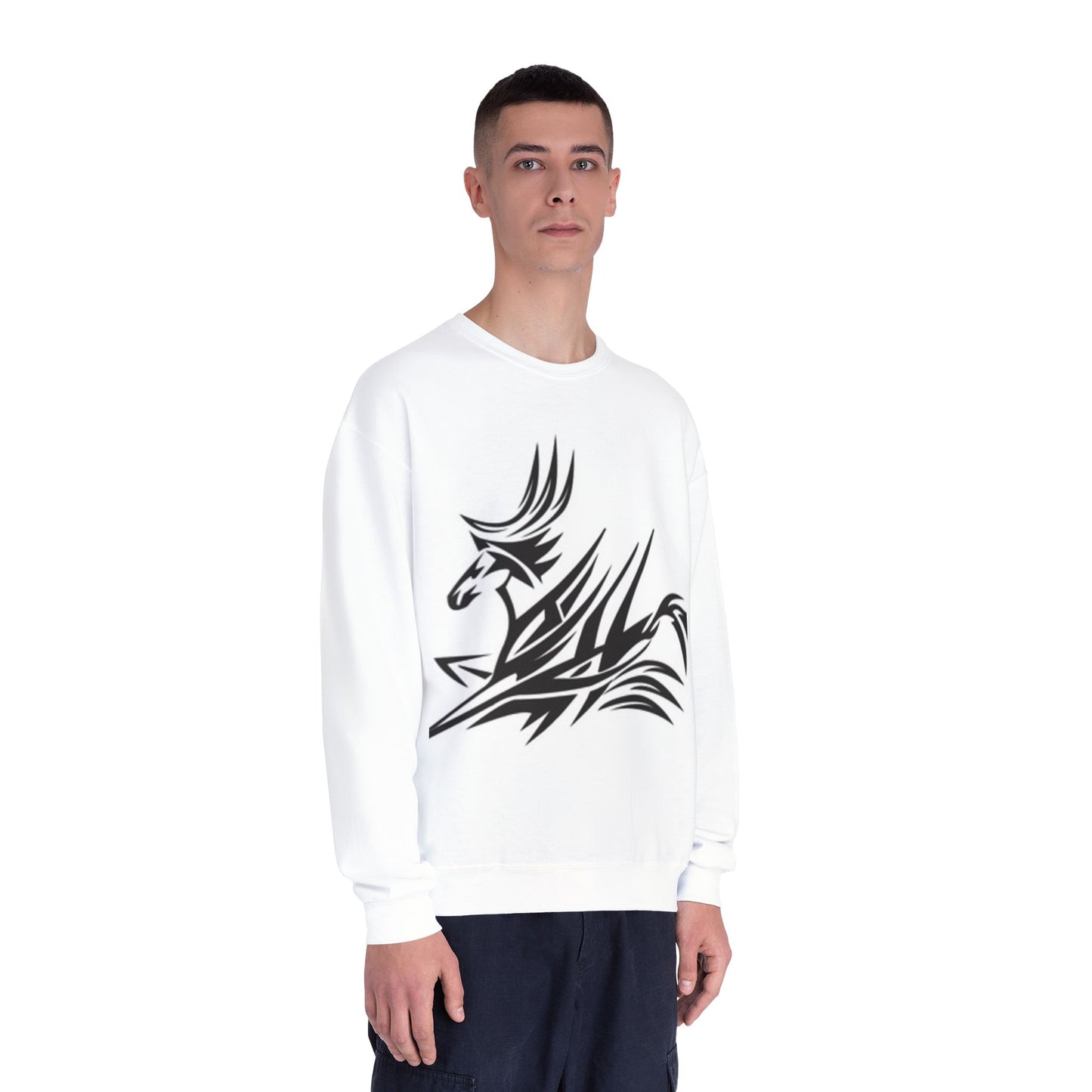 Trendy Tribal Design Unisex Crewneck Sweatshirt - Perfect for Casual Wear & Gifting
