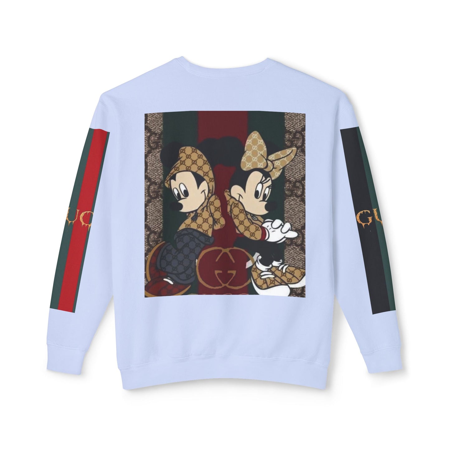 Gucci Inspired Unisex Crewneck Sweatshirt with Mickey & Minnie Design