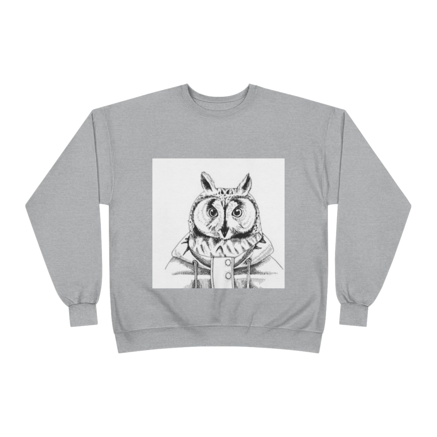 Whimsical Owl Eco-Friendly Crewneck Sweatshirt - Unisex