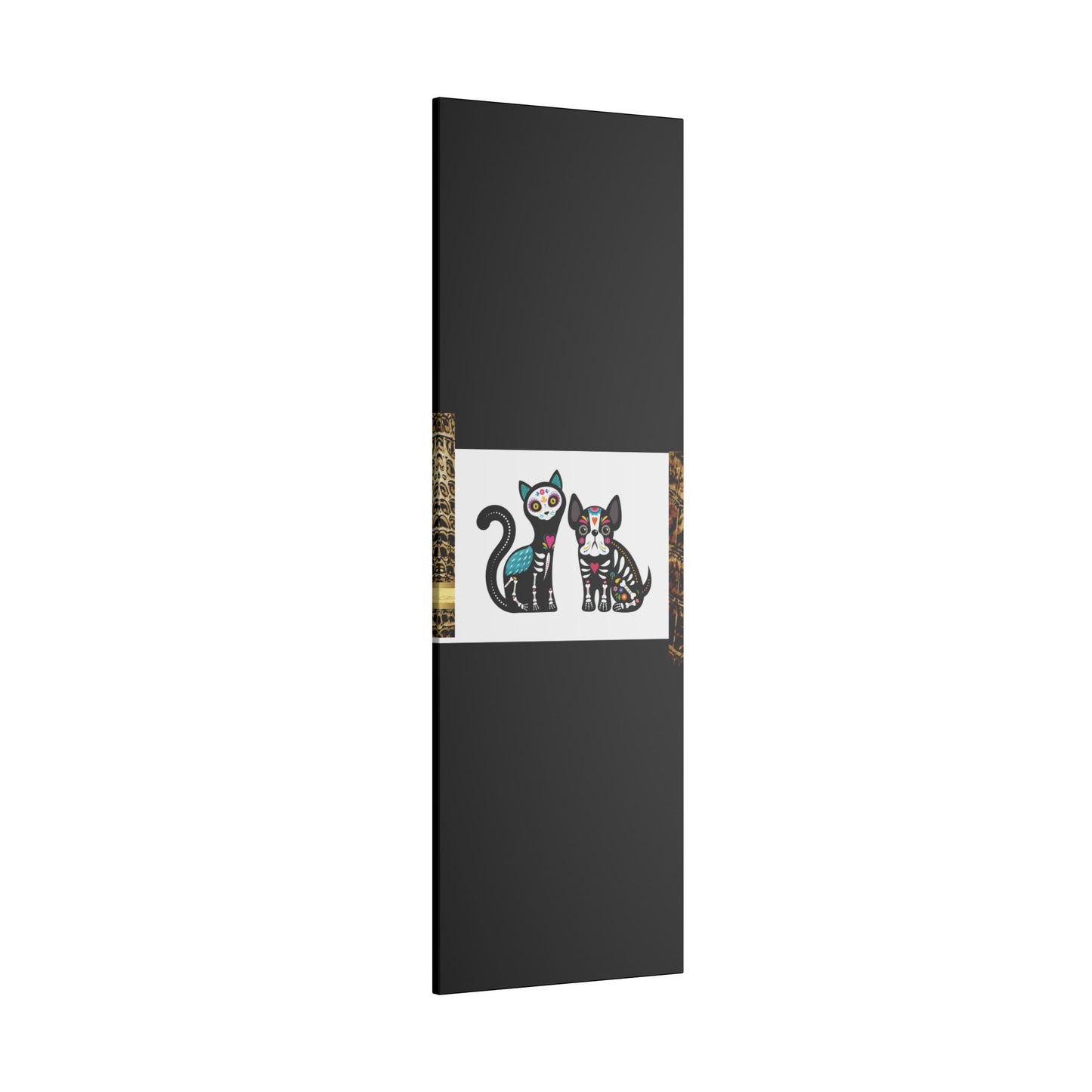 Day of the Dead Pet Canvas Art - Colorful Cat and Dog Wall Decor