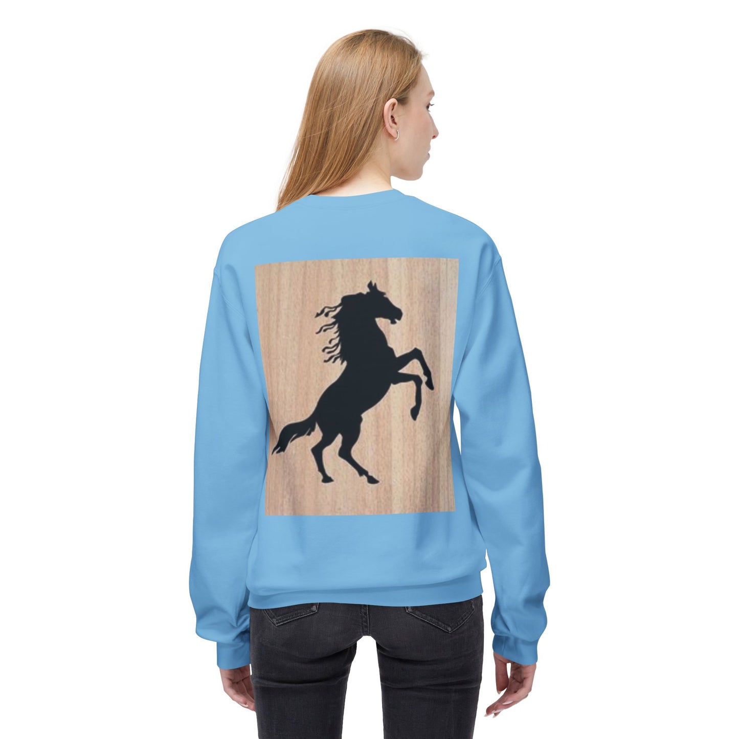 Equestrian Silhouette Fleece Sweatshirt - Perfect for Horse Lovers