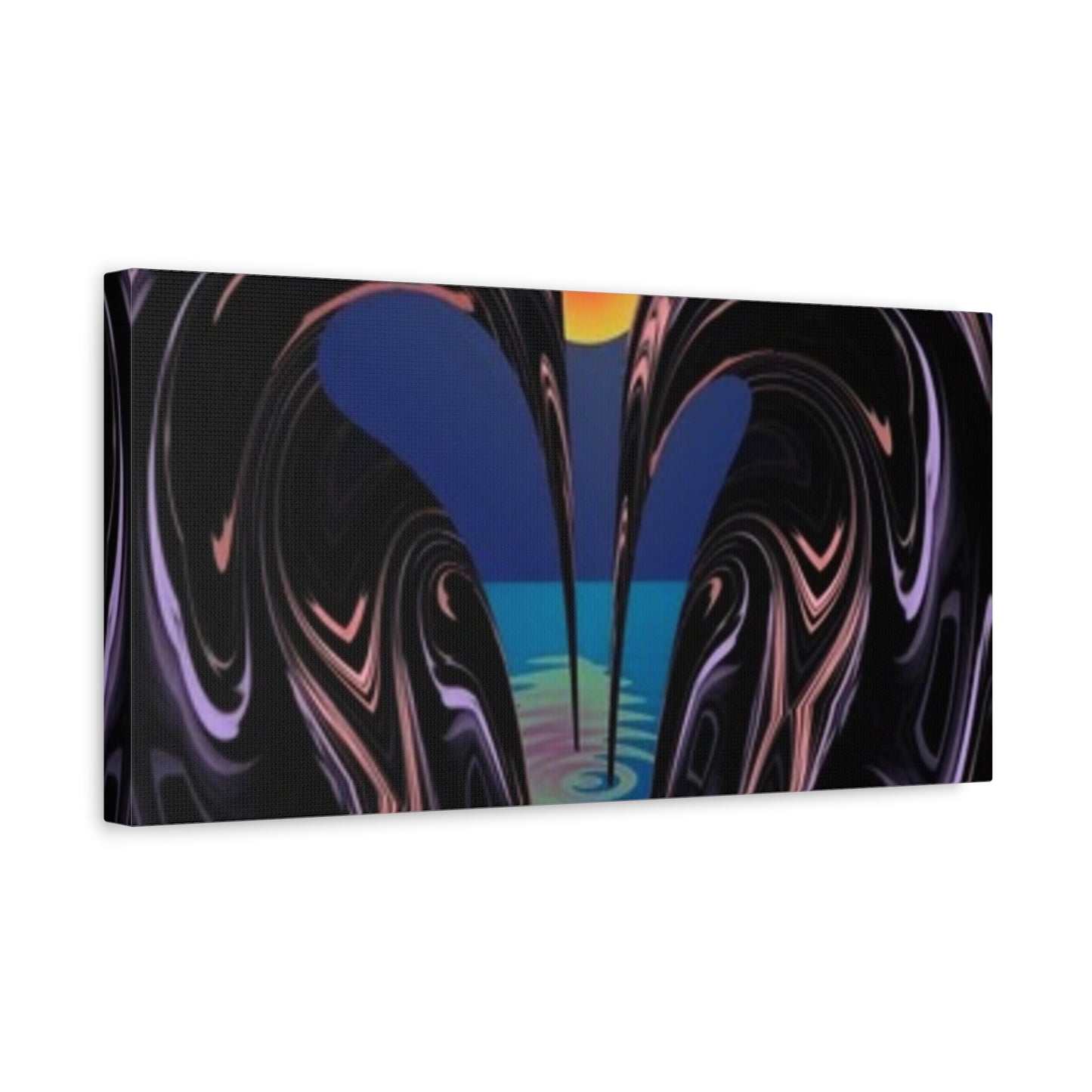 Romantic Abstract Canvas Art - Heart-Shaped Design for Home Decor