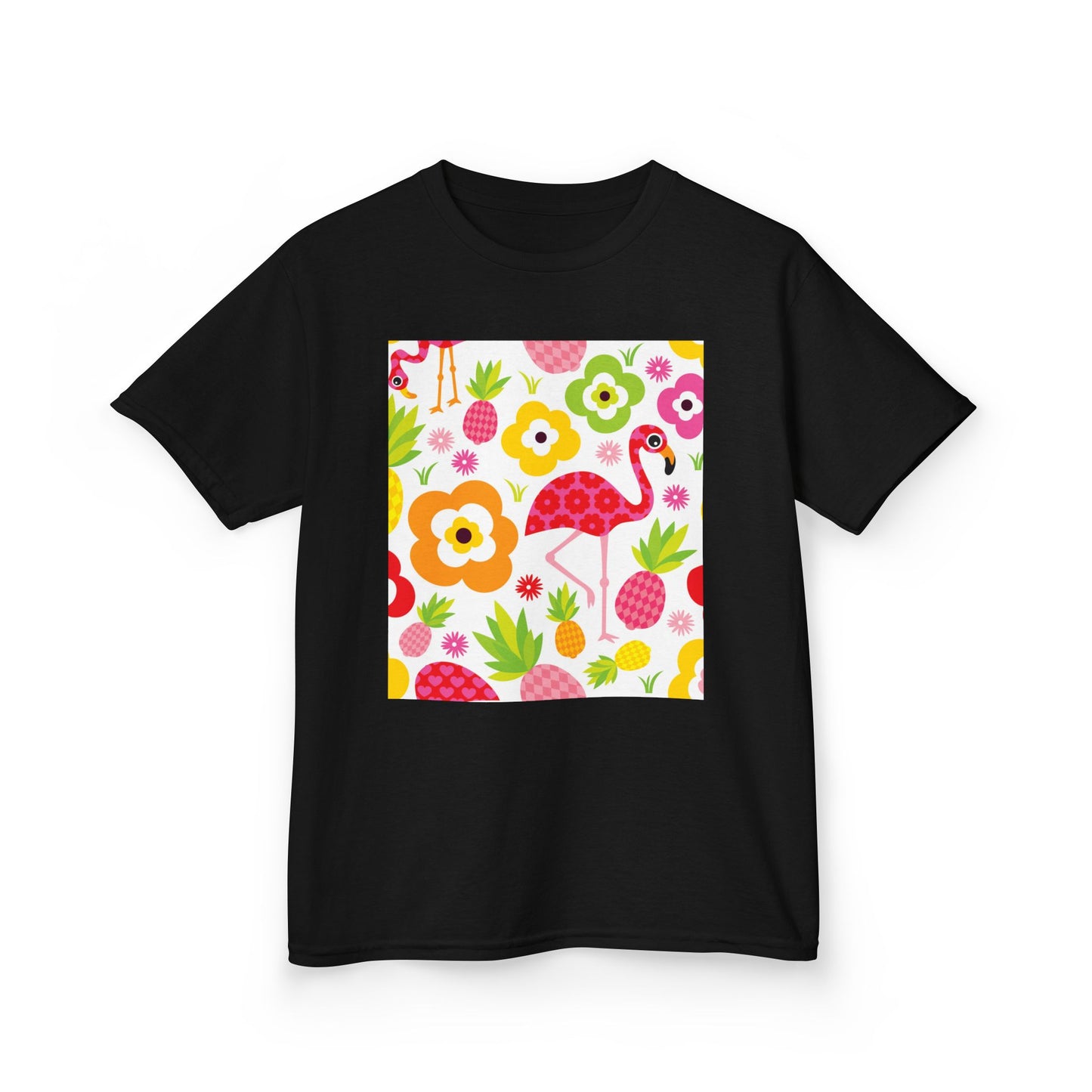 Kids Tropical Flamingo Tee - Fun & Colorful Cotton Shirt for Summer Adventures