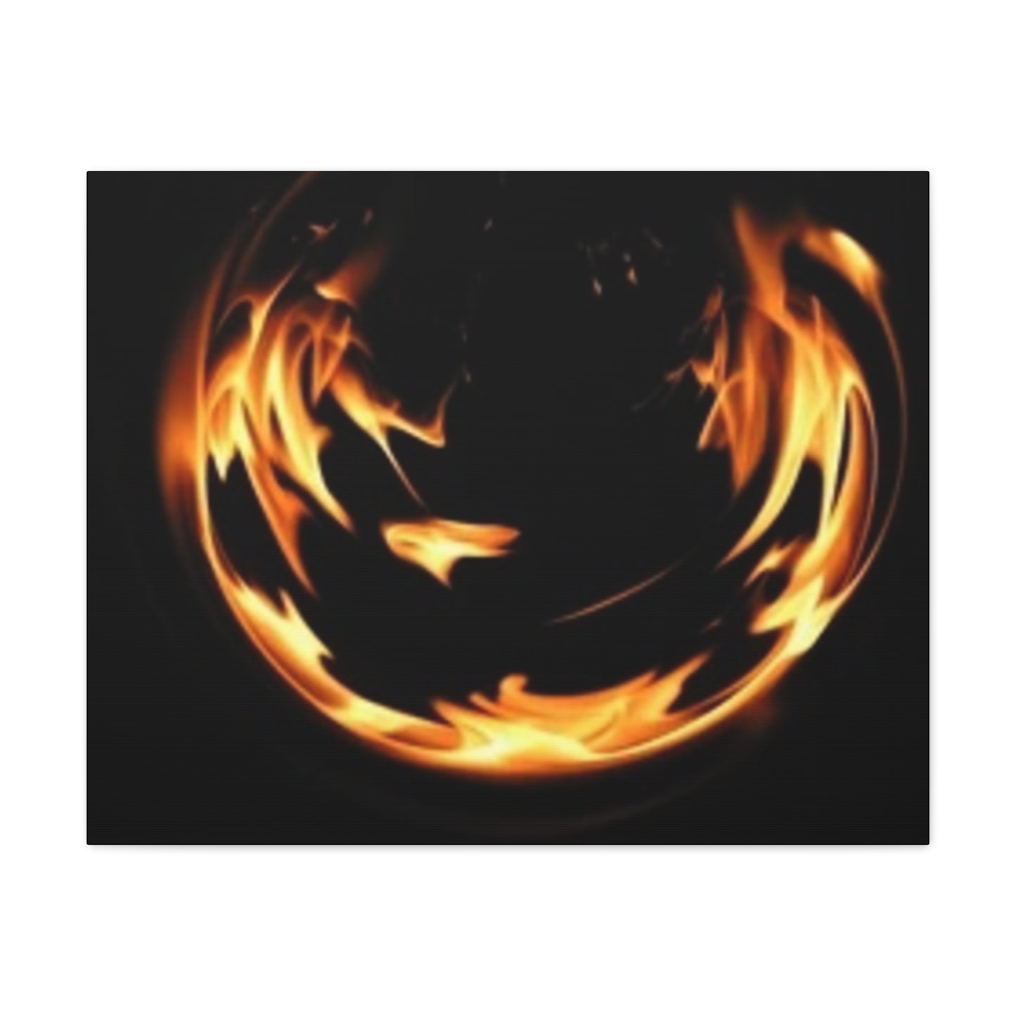 Fire Swirl Matte Canvas Art - Stretched 1.25" Gallery Wrap