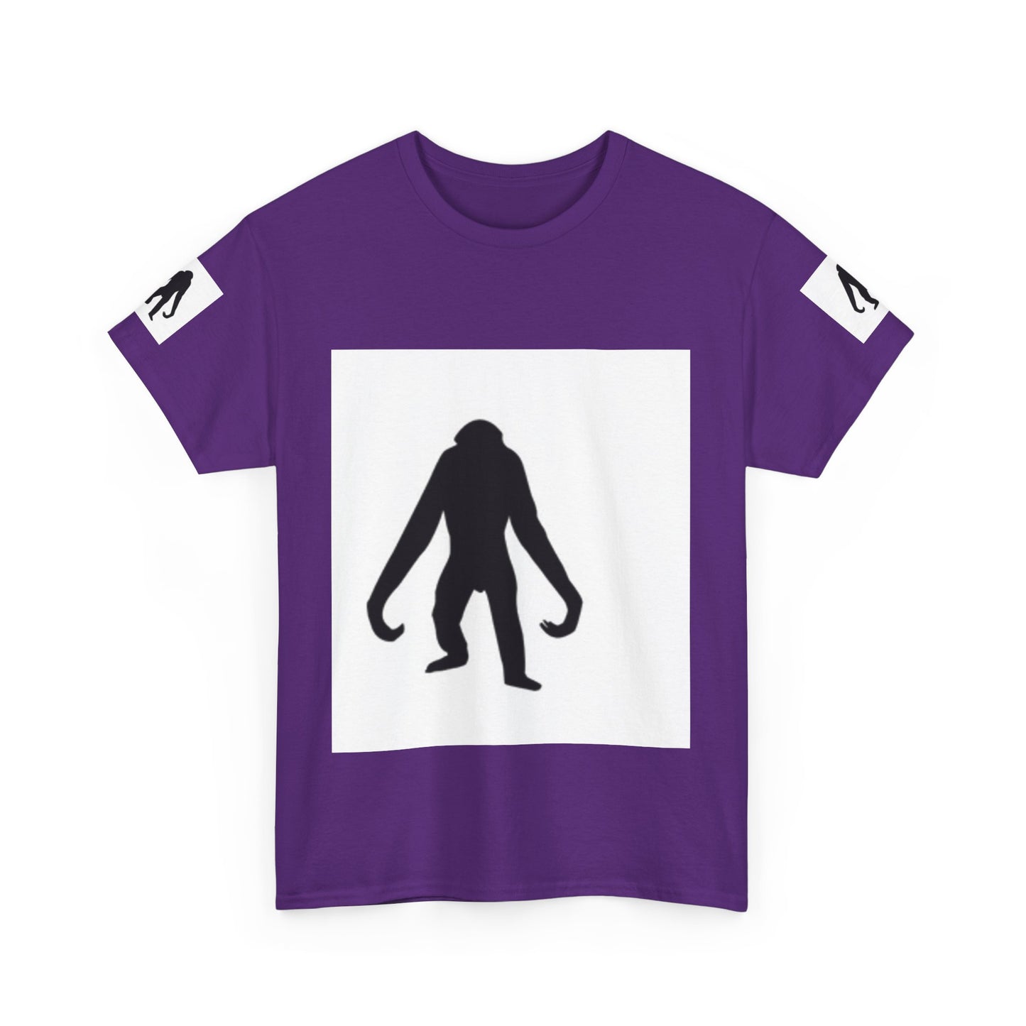 Unisex Heavy Cotton Tee - Bold Monkey Silhouette Tee for Animal Lovers