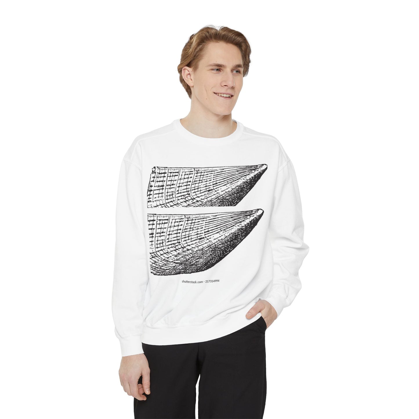 Graphic Unisex Garment-Dyed Sweatshirt | Nautical Design for Ocean Lovers