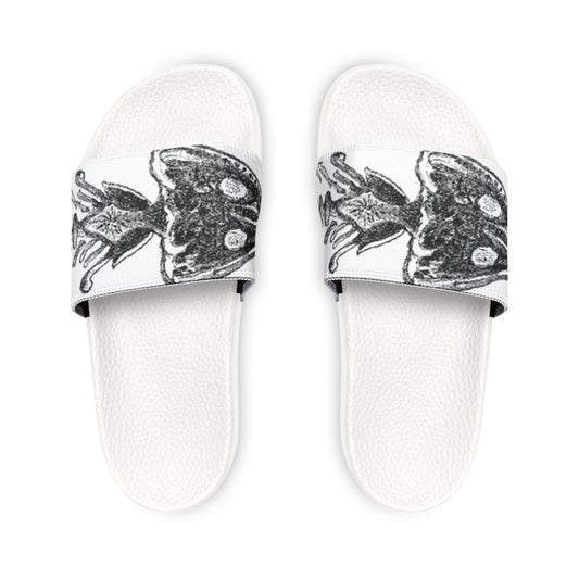 Artistic Men’s Removable-Strap Sandals with Butterfly Design