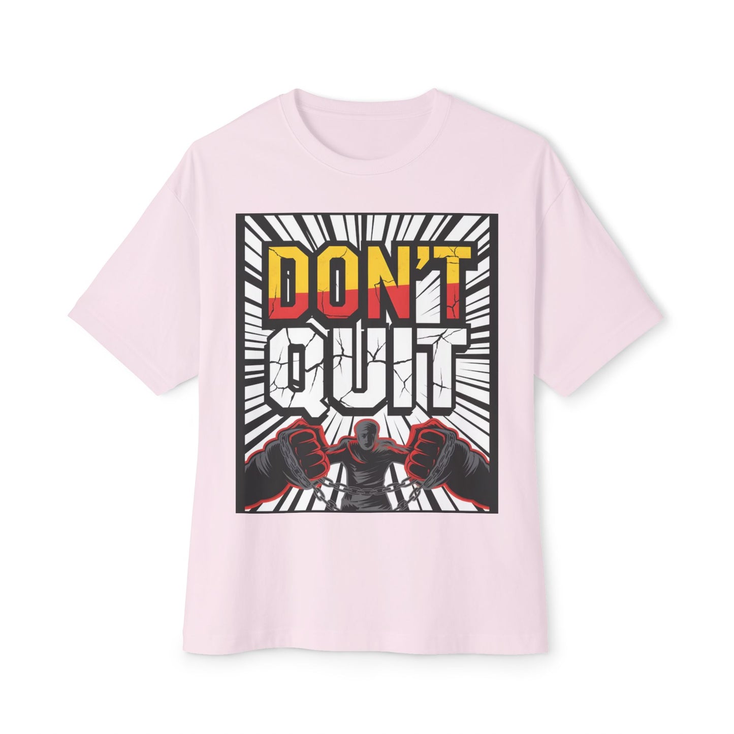 Motivational Oversized Tee - Don't Quit Graphic