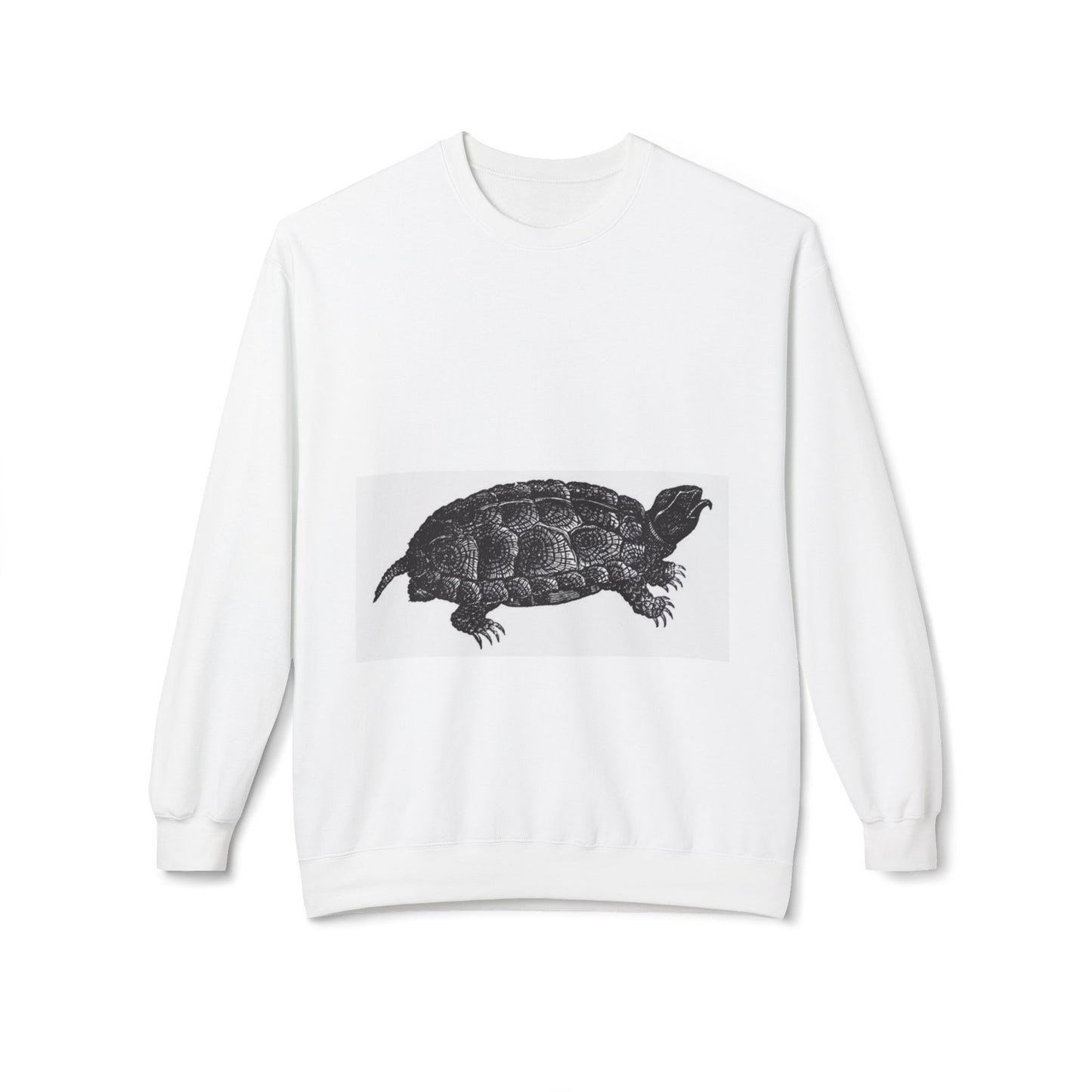 Turtle Design Unisex Fleece Crewneck Sweatshirt - Chill Vibes, Perfect Gift for Nature Lovers
