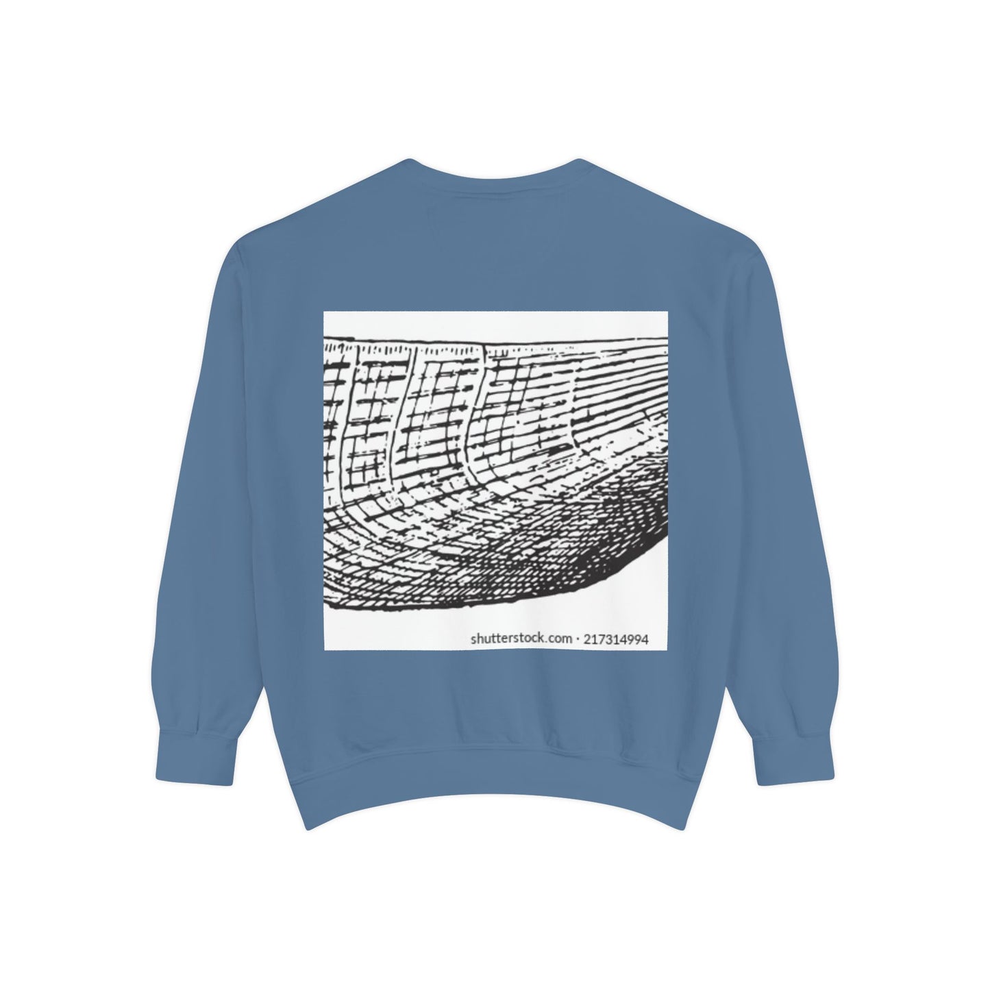 Graphic Unisex Garment-Dyed Sweatshirt | Nautical Design for Ocean Lovers