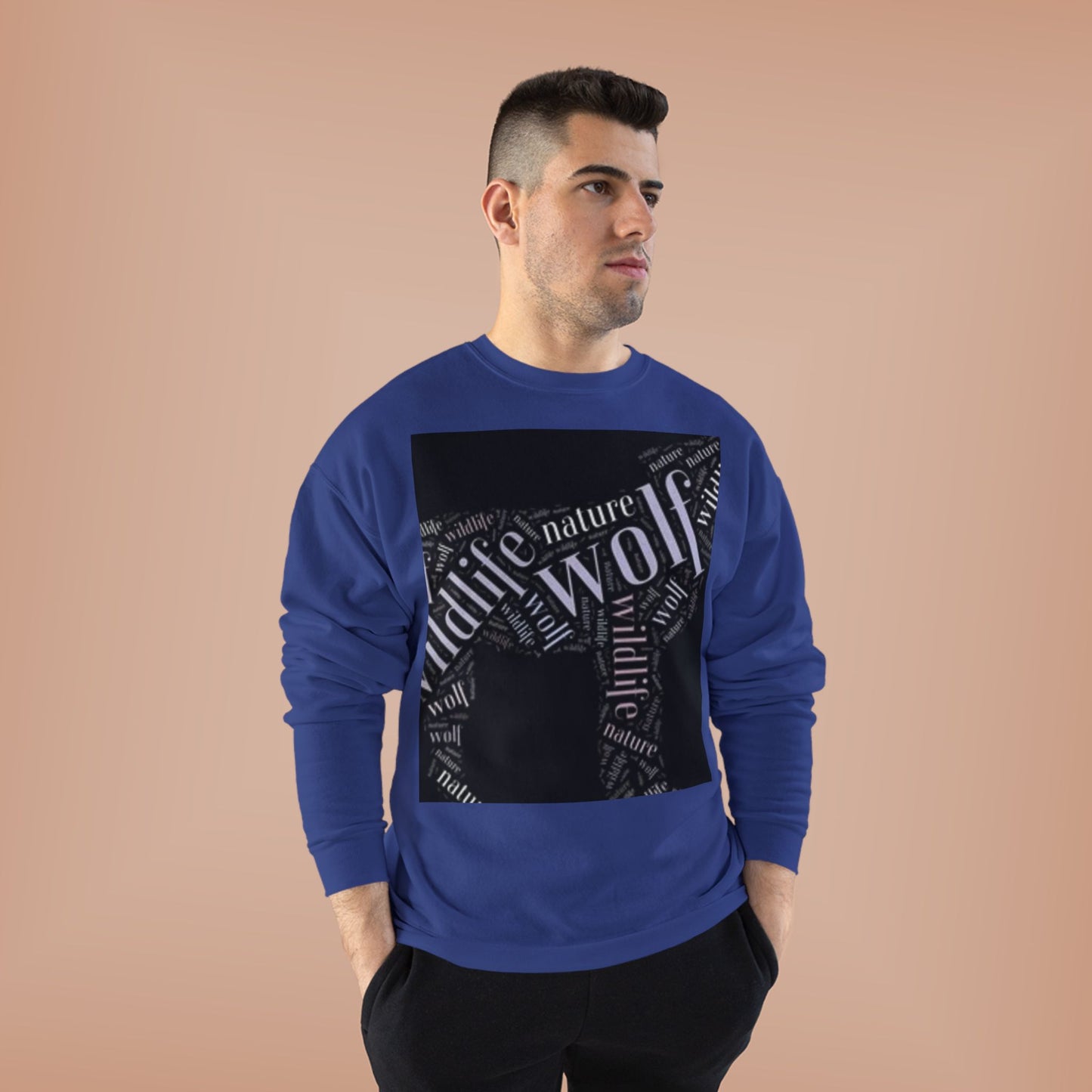 Unisex Eco-Friendly Wolf Graphic Crewneck Sweatshirt - Nature Lover Gift