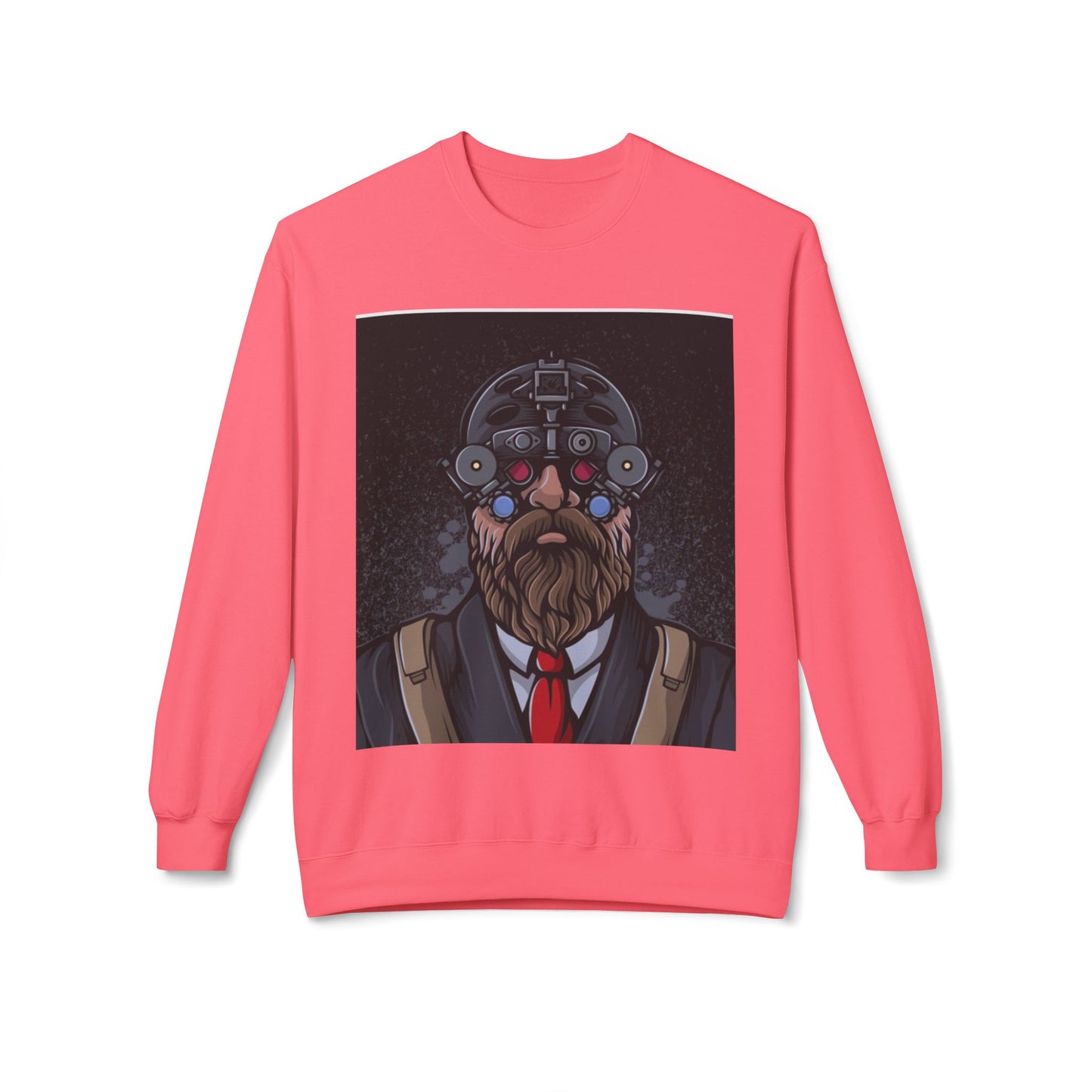 Bearded Tech Enthusiast Crewneck Sweatshirt