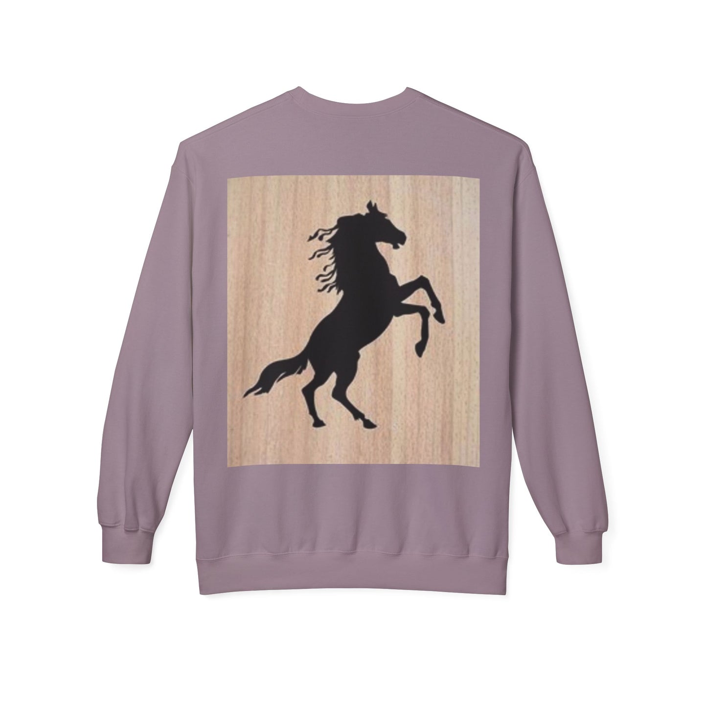 Equestrian Silhouette Fleece Sweatshirt - Perfect for Horse Lovers