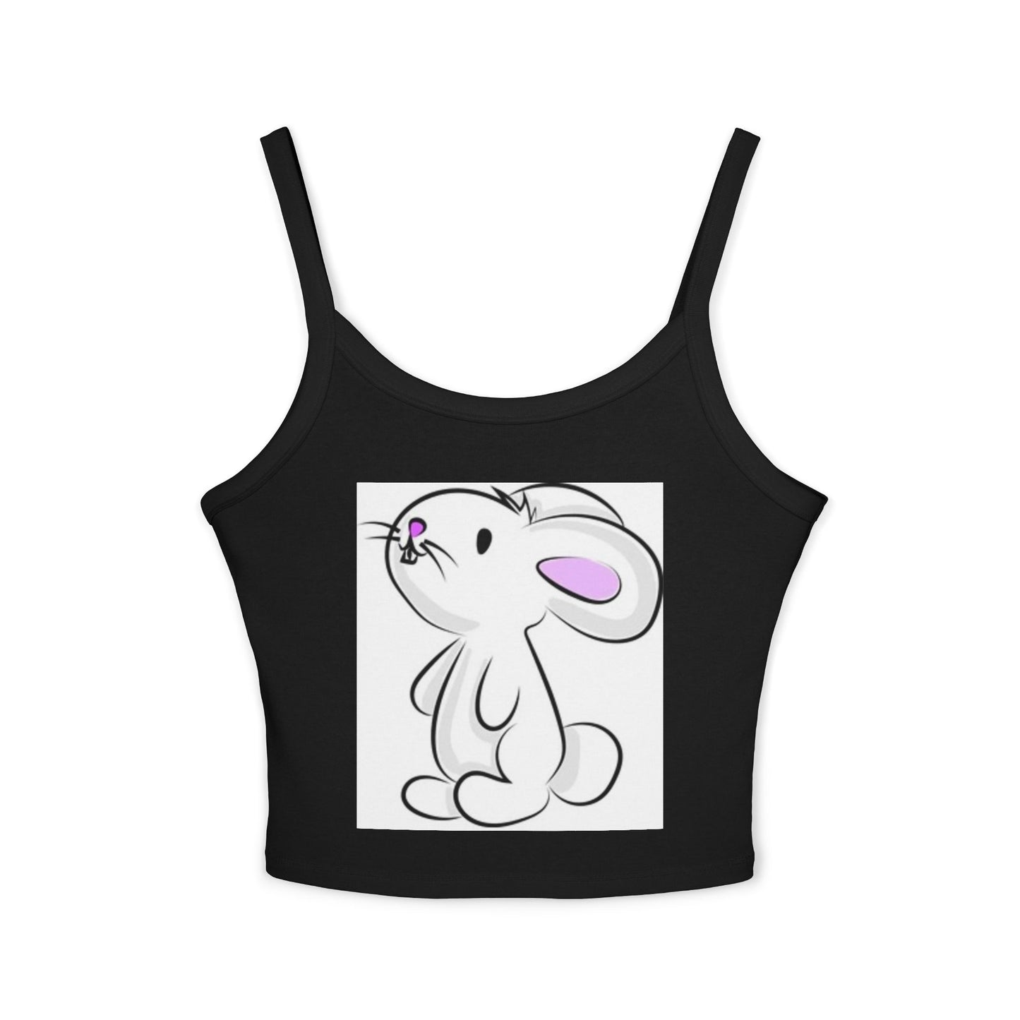 Cute Bunny Women's Spaghetti Strap Tank Top for Spring Fashion