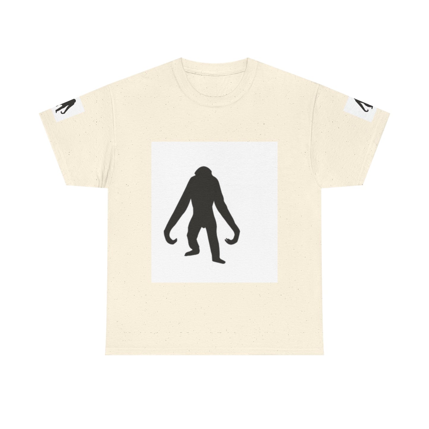 Unisex Heavy Cotton Tee - Bold Monkey Silhouette Tee for Animal Lovers