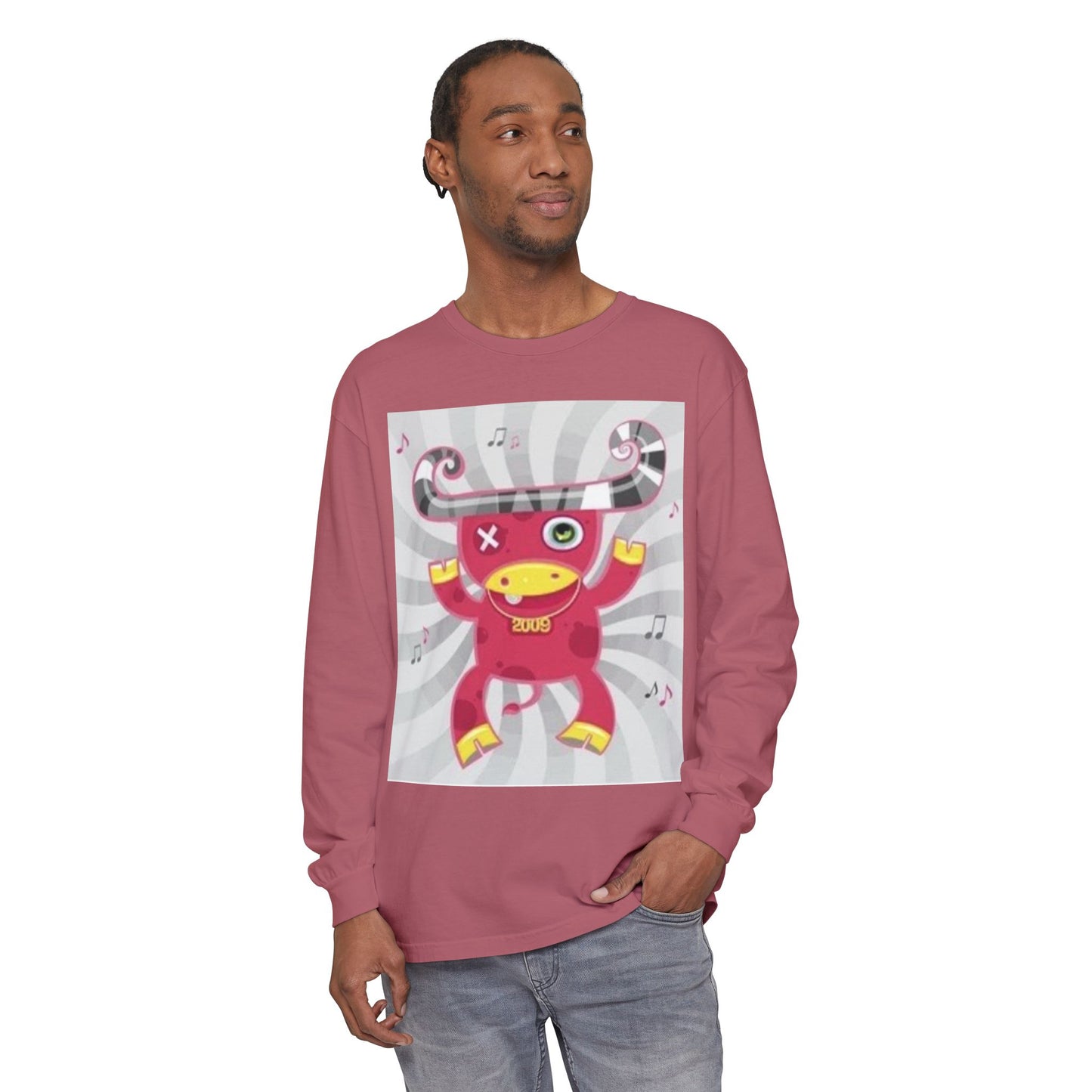 Fun & Quirky Graphic Long Sleeve T-Shirt - Perfect for Music Lovers