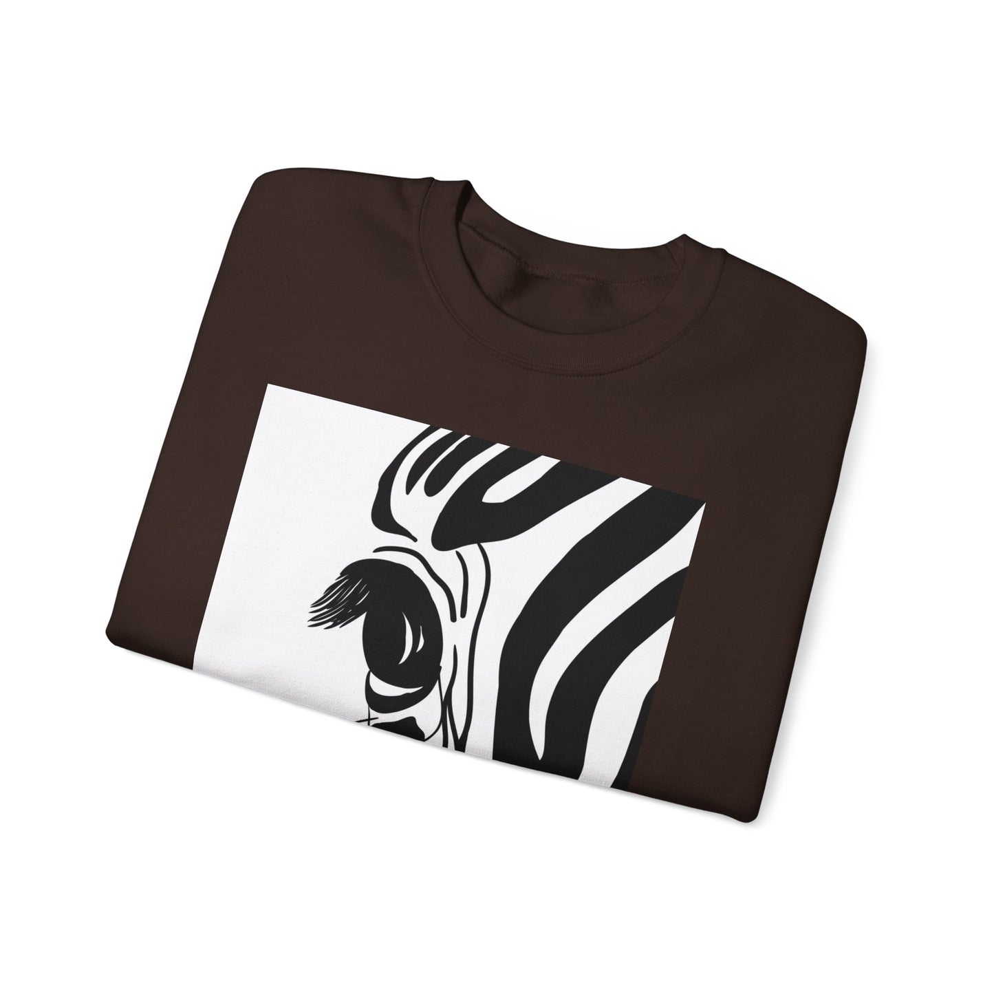 Artistically Designed Zebra Crewneck Sweatshirt - Perfect for Nature Lovers