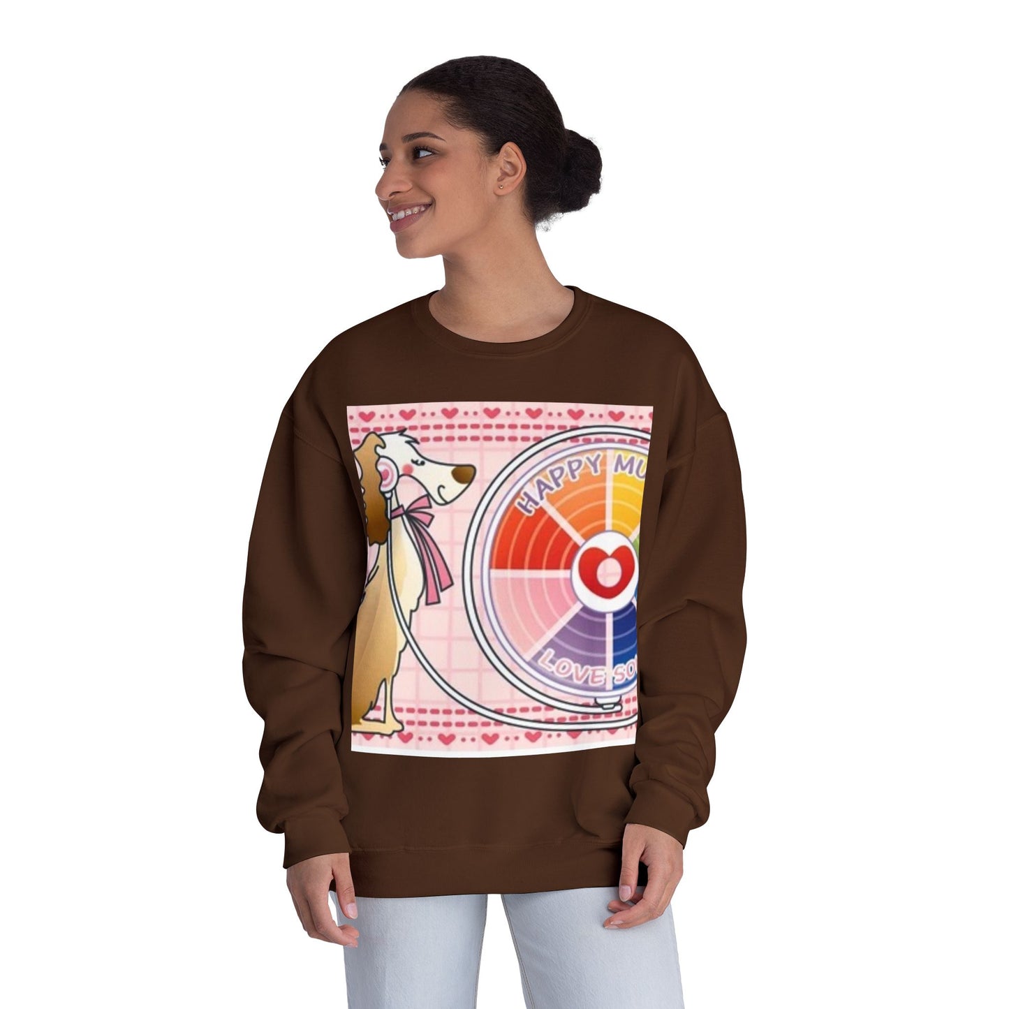 Happy Mood Love Sound Unisex Crewneck Sweatshirt