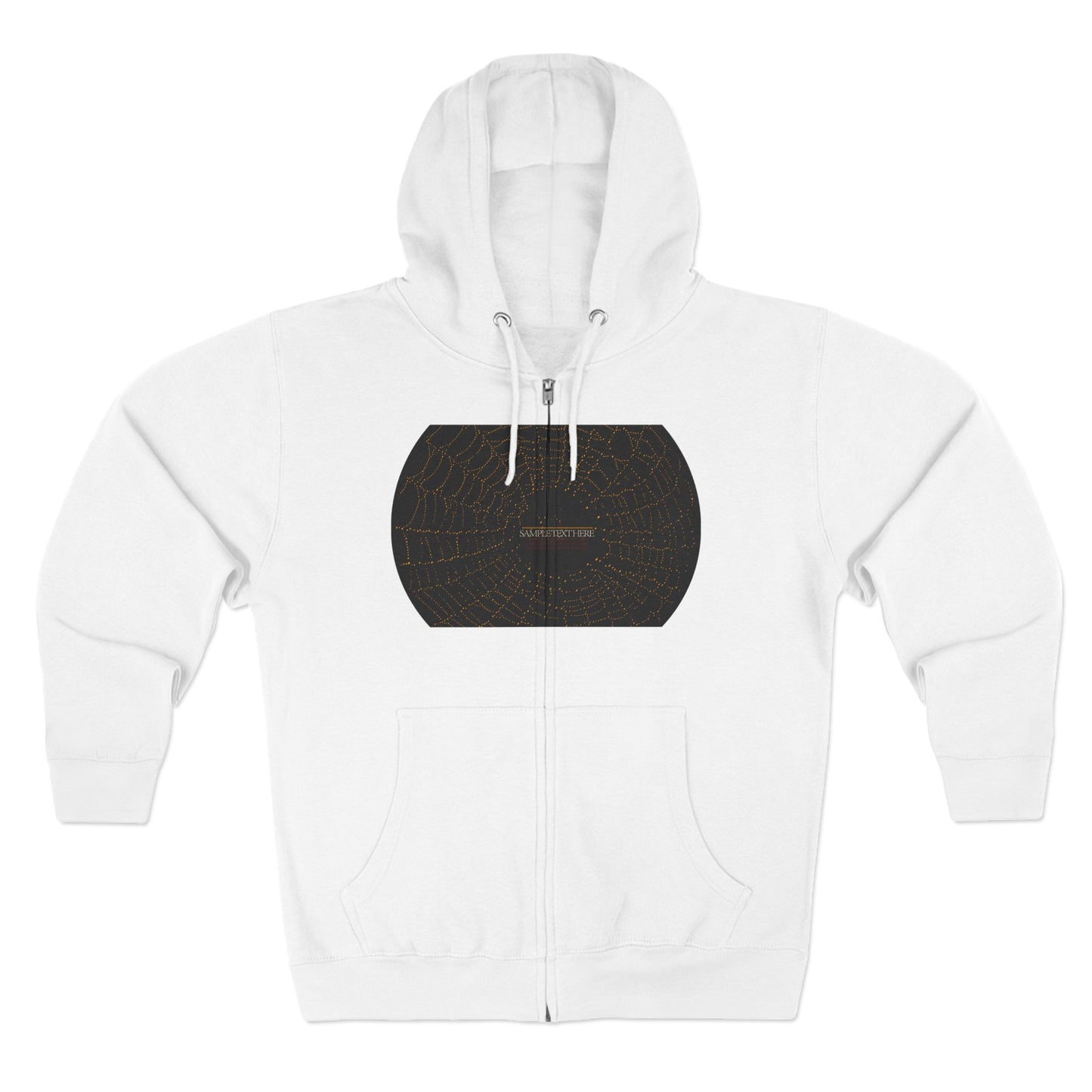 Unisex Zip Hoodie with Spider Web Design - Cozy Fashion for Halloween and Everyday Wear