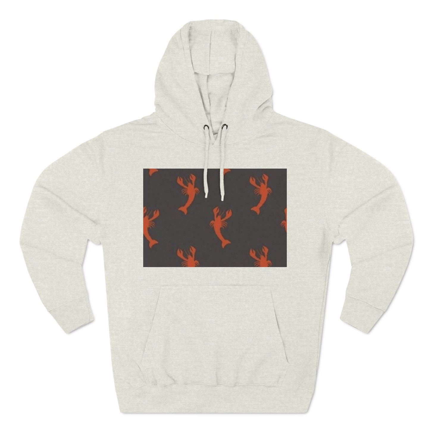 Lobster Print Fleece Hoodie - Perfect for Seafood Lovers