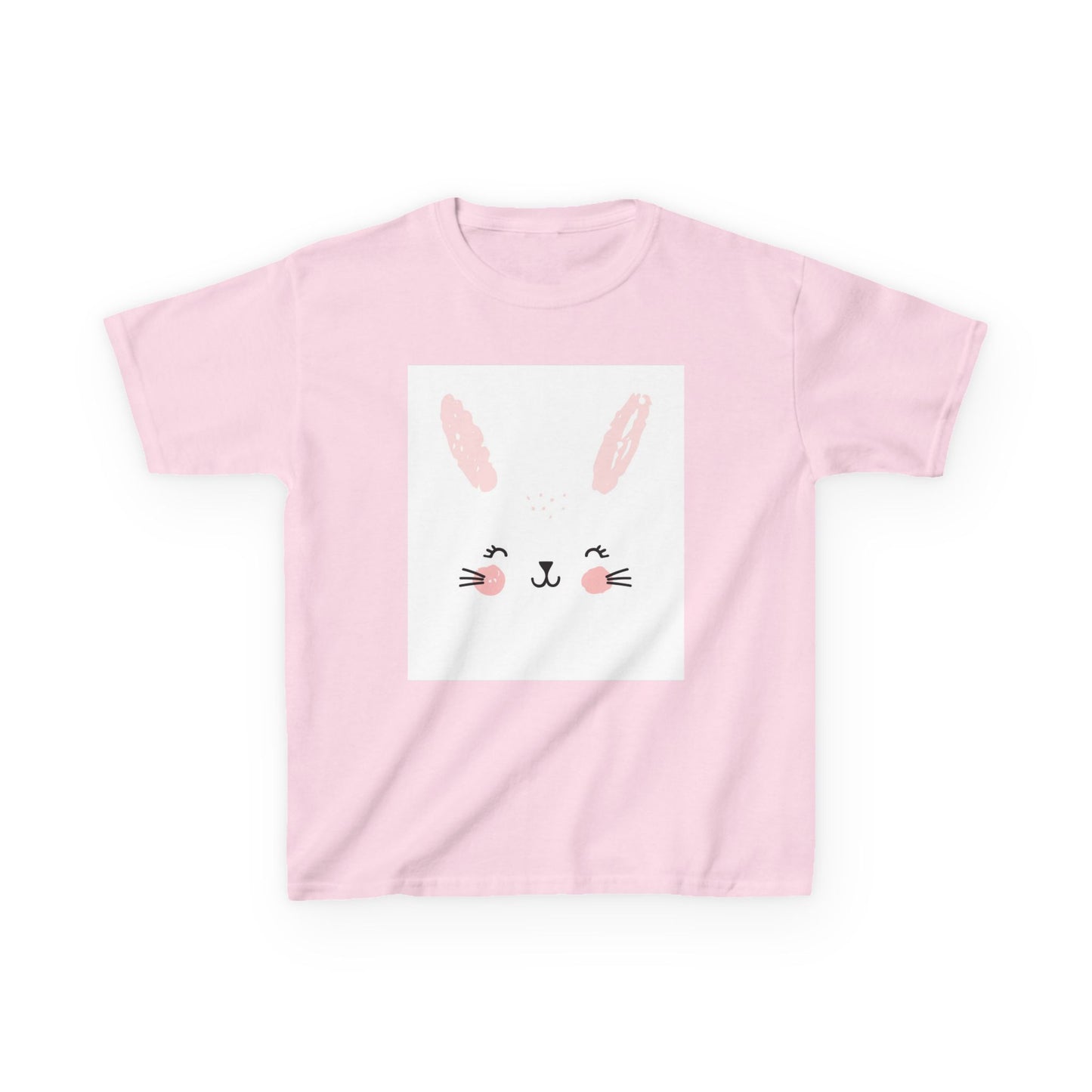Adorable Bunny Kids Heavy Cotton Tee - Perfect for Easter & Everyday Fun