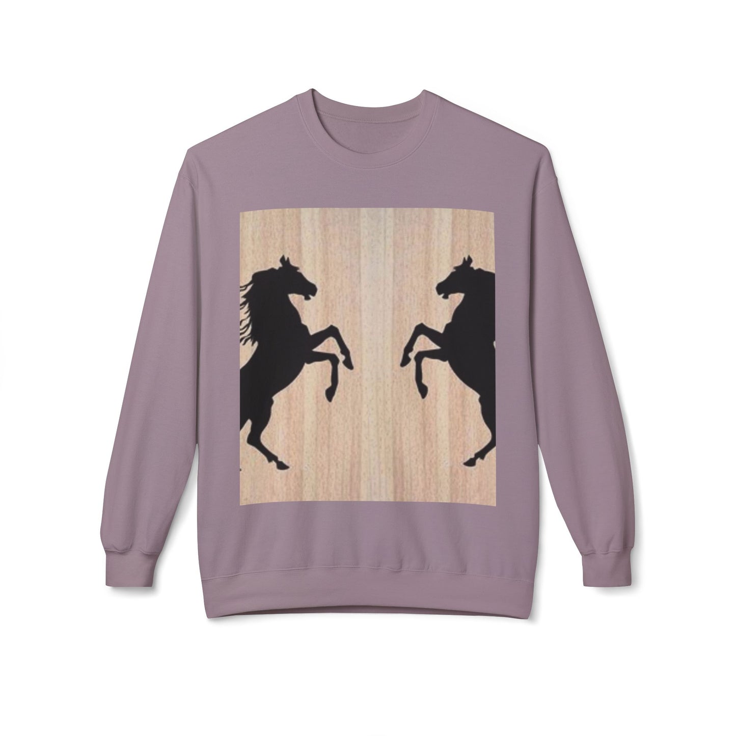 Equestrian Silhouette Fleece Sweatshirt - Perfect for Horse Lovers