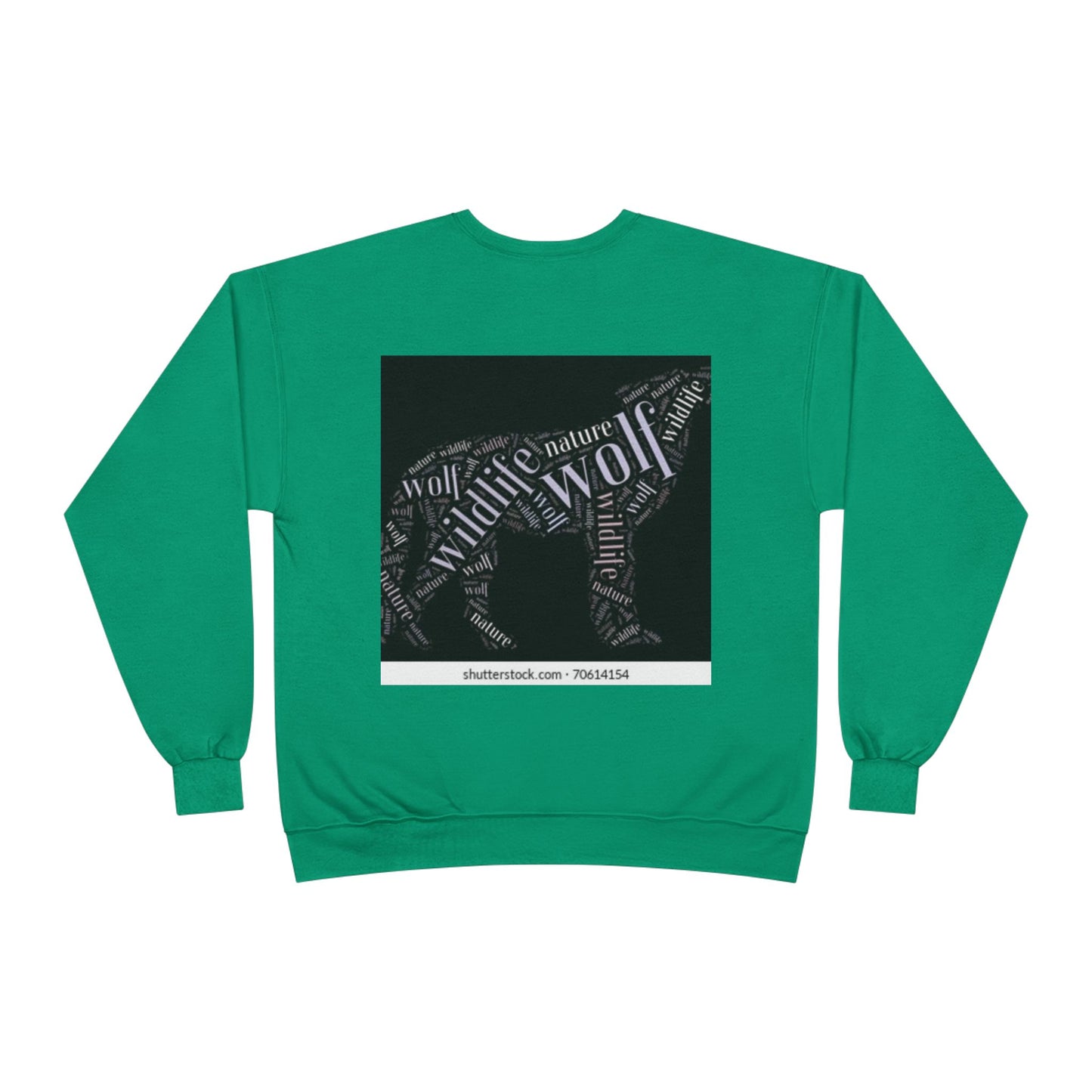 Unisex Eco-Friendly Wolf Graphic Crewneck Sweatshirt - Nature Lover Gift